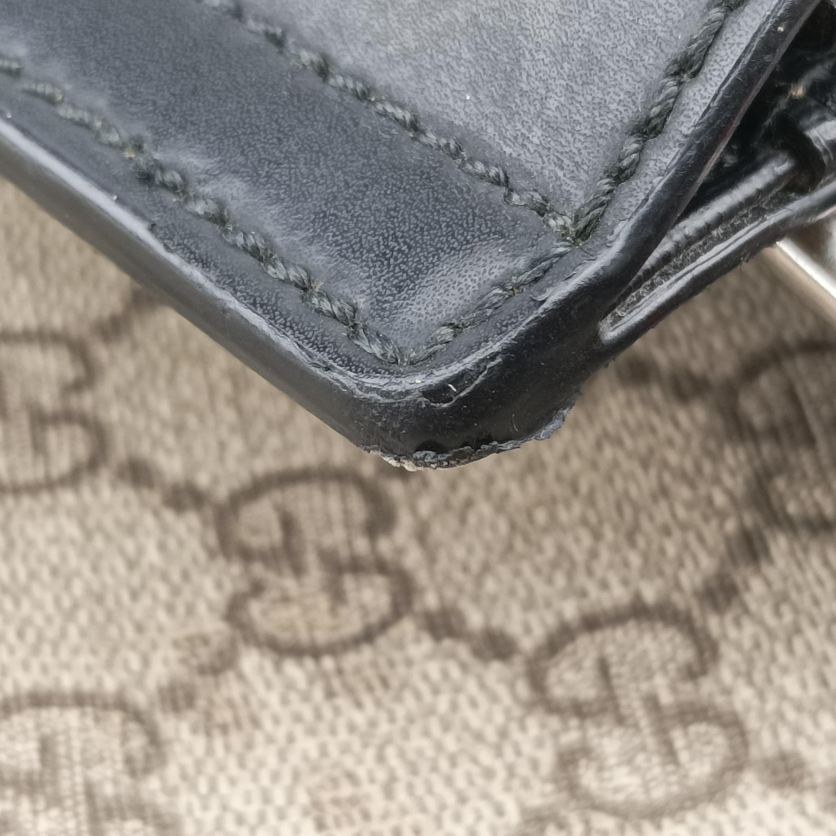 Pre-owned Gucci GG Supreme Web Brown Canvas×Leather 450956 bum bag/waist bag | stylenewstar