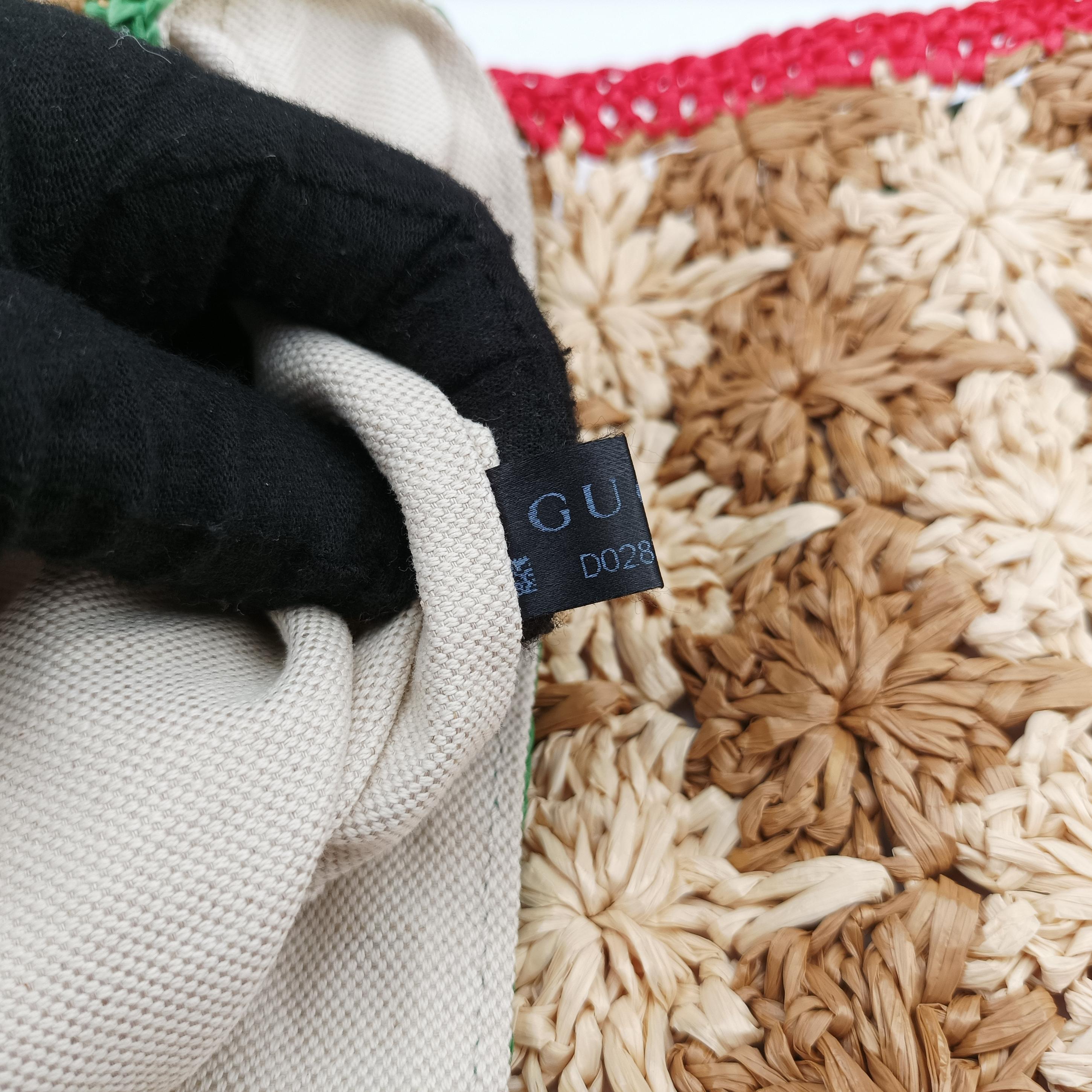 Secondhand Gucci GG Marmont Multicolour straw 574433 shoulderbag | stylenewstar