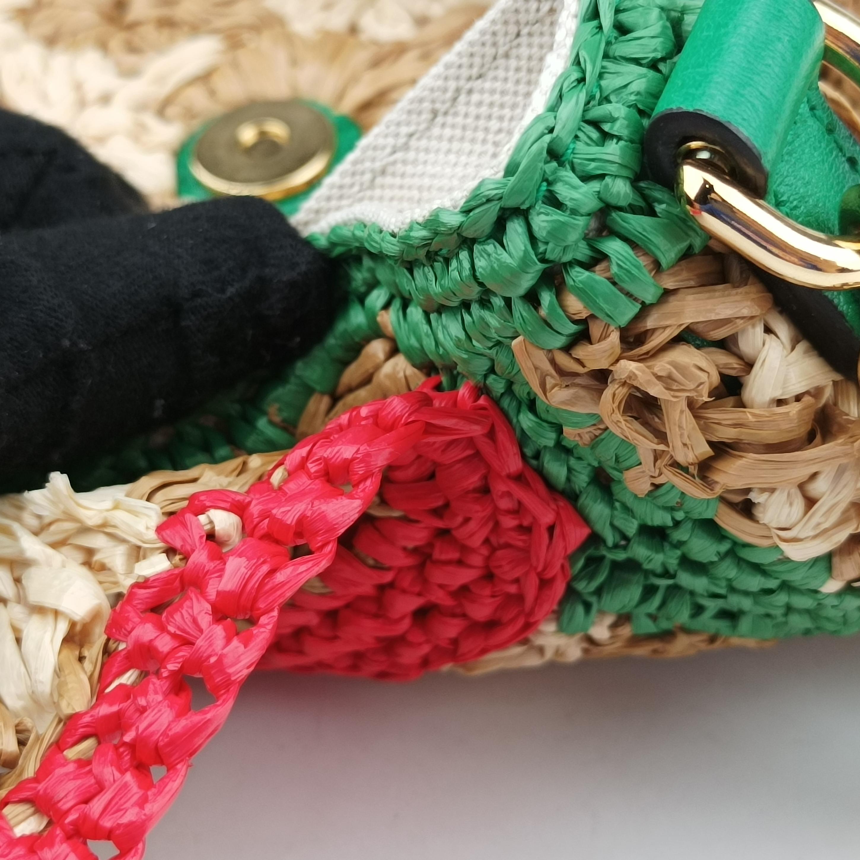 Secondhand Gucci GG Marmont Multicolour straw 574433 shoulderbag | stylenewstar