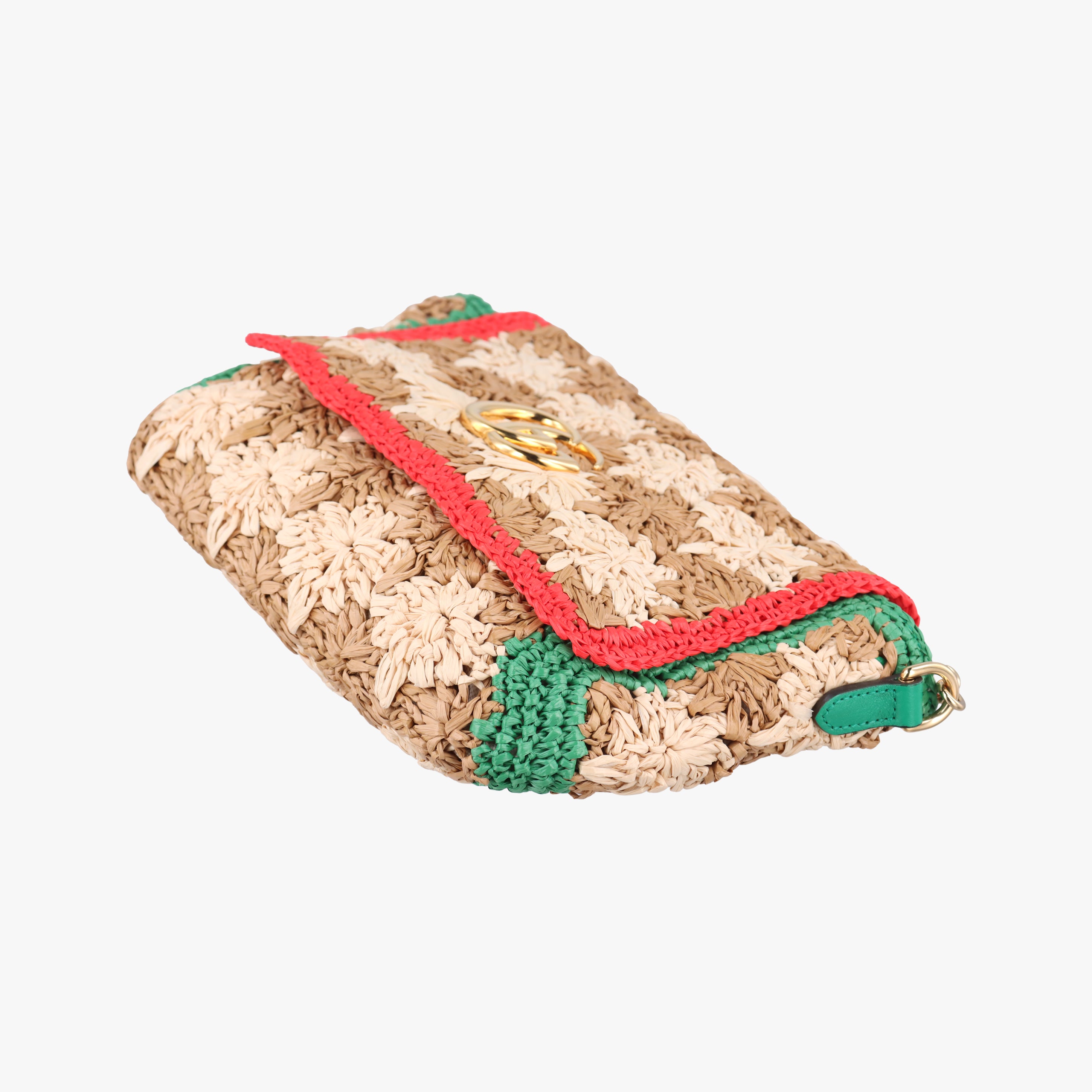 Secondhand Gucci GG Marmont Multicolour straw 574433 shoulderbag | stylenewstar