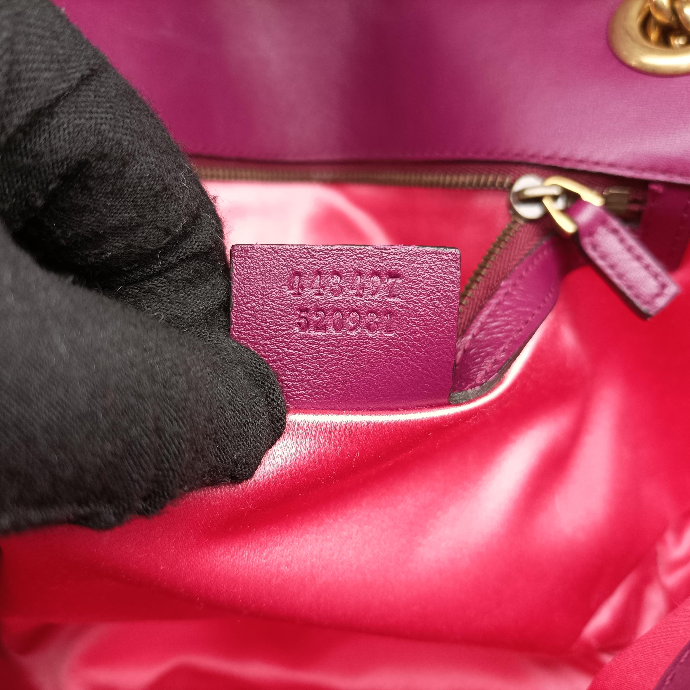 Secondhand Gucci GG Marmont Purple velour 443497 shoulderbag | stylenewstar