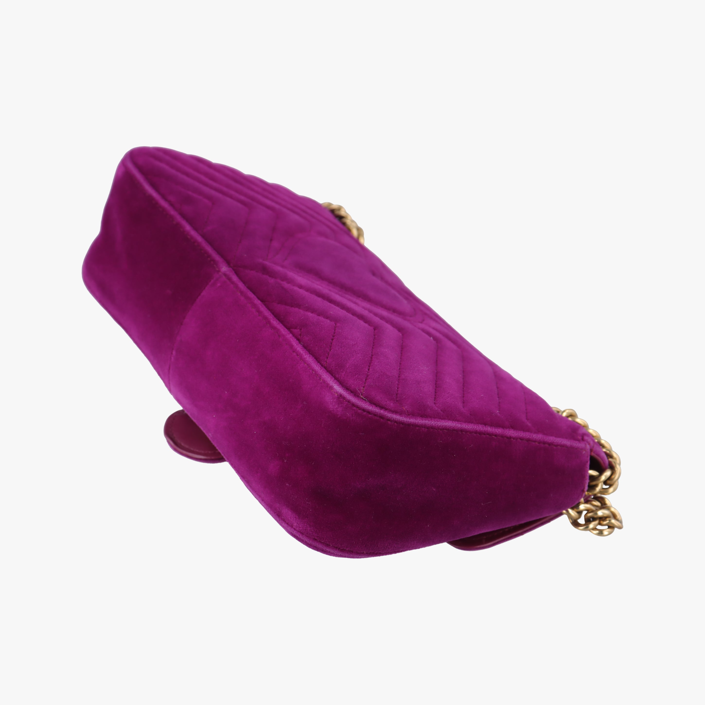 Secondhand Gucci GG Marmont Purple velour 443497 shoulderbag | stylenewstar