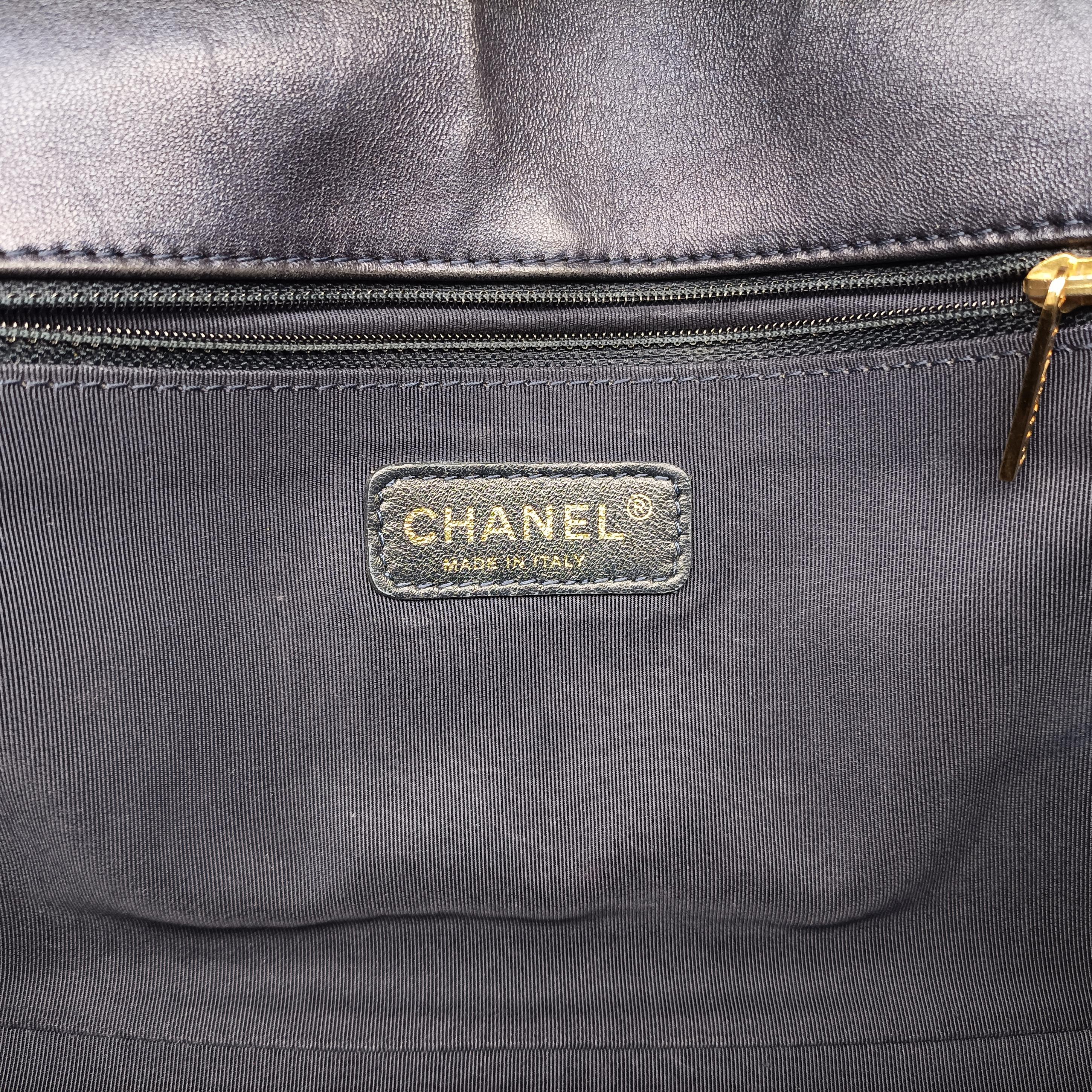 Pre-owned Chanel BOY CHANEL Navy Leather A92096 shoulderbag | stylenewstar