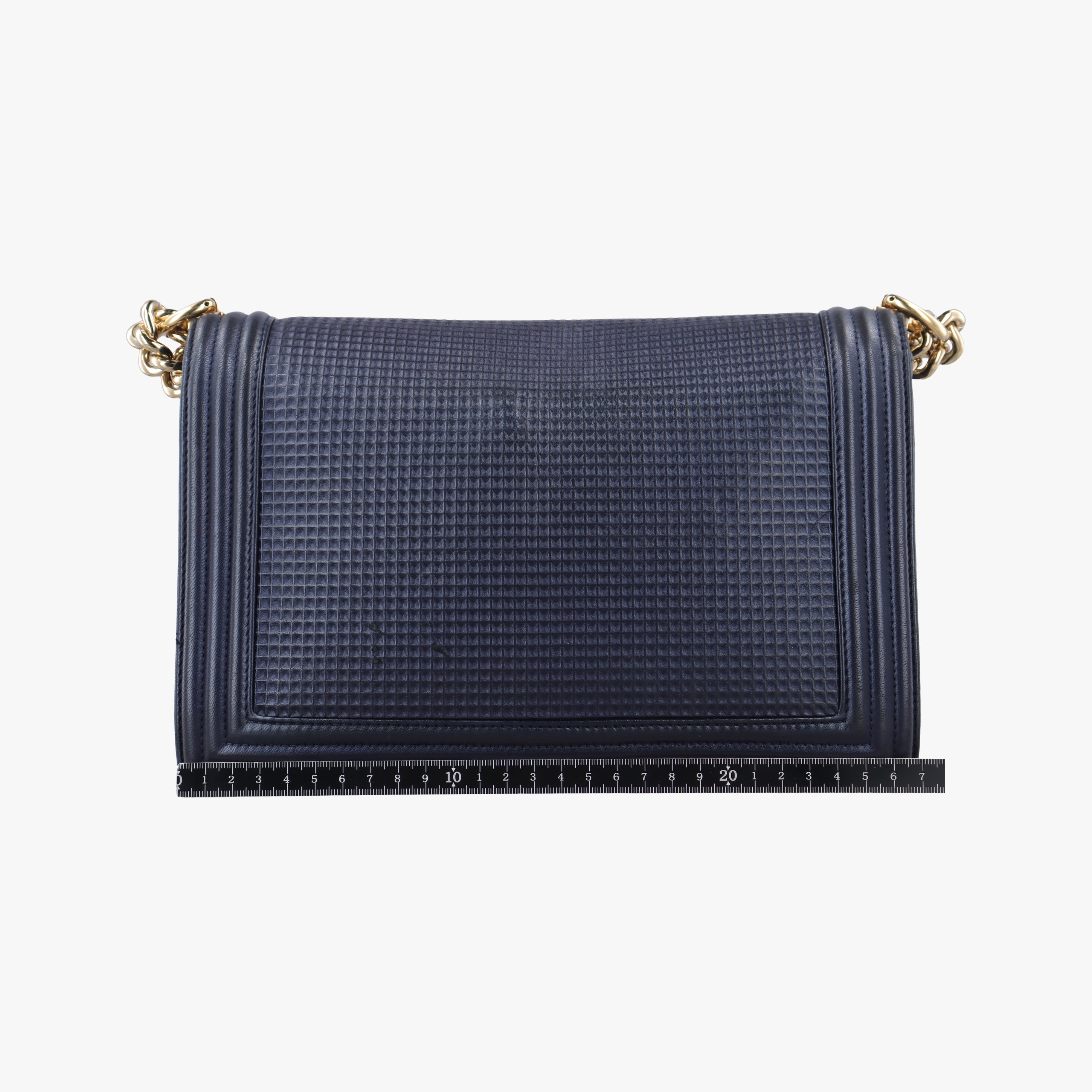 Pre-owned Chanel BOY CHANEL Navy Leather A92096 shoulderbag | stylenewstar