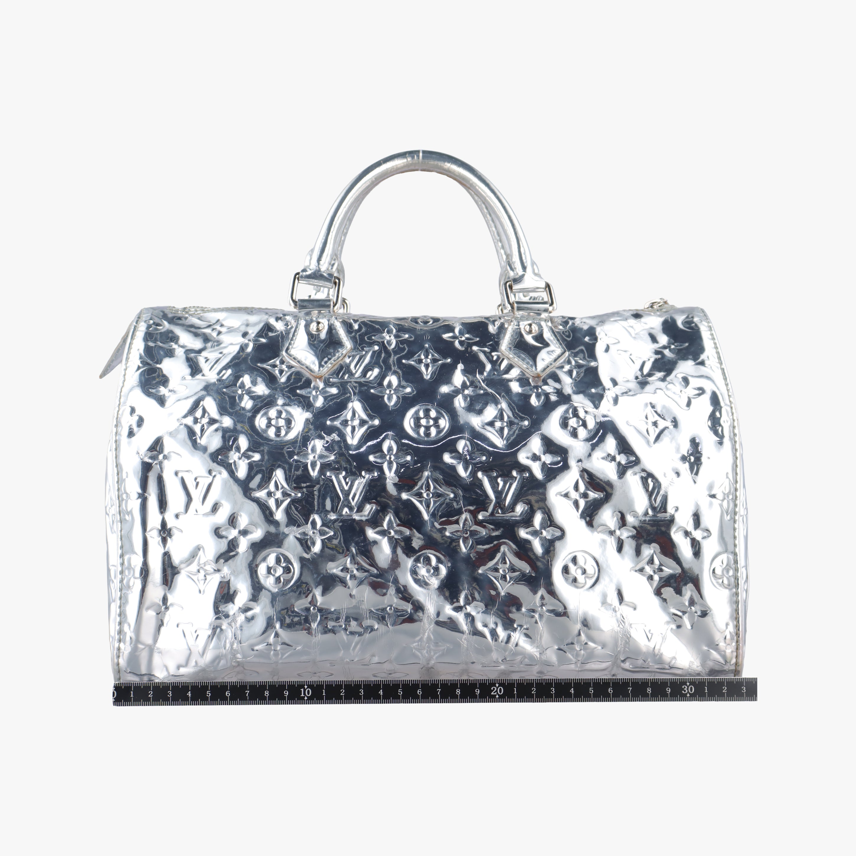 Secondhand Louis Vuitton Speedy 30 Silver Monogram Miroir M95271 handbag | stylenewstar