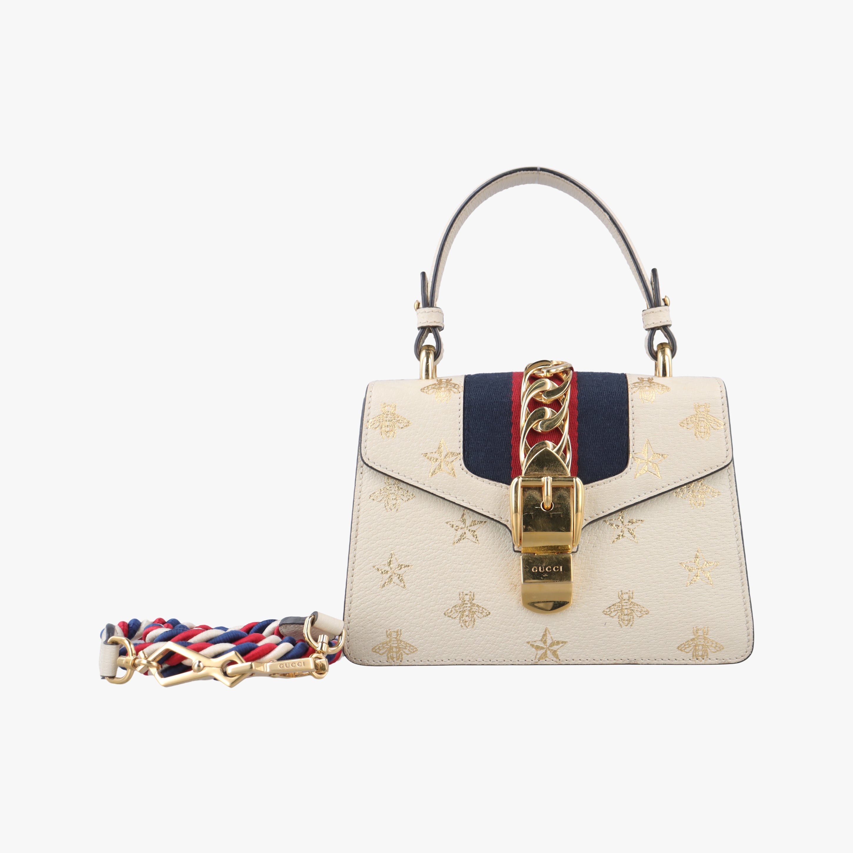 Pre-owned Gucci Sylvie White Leather 470270 shoulderbag | stylenewstar