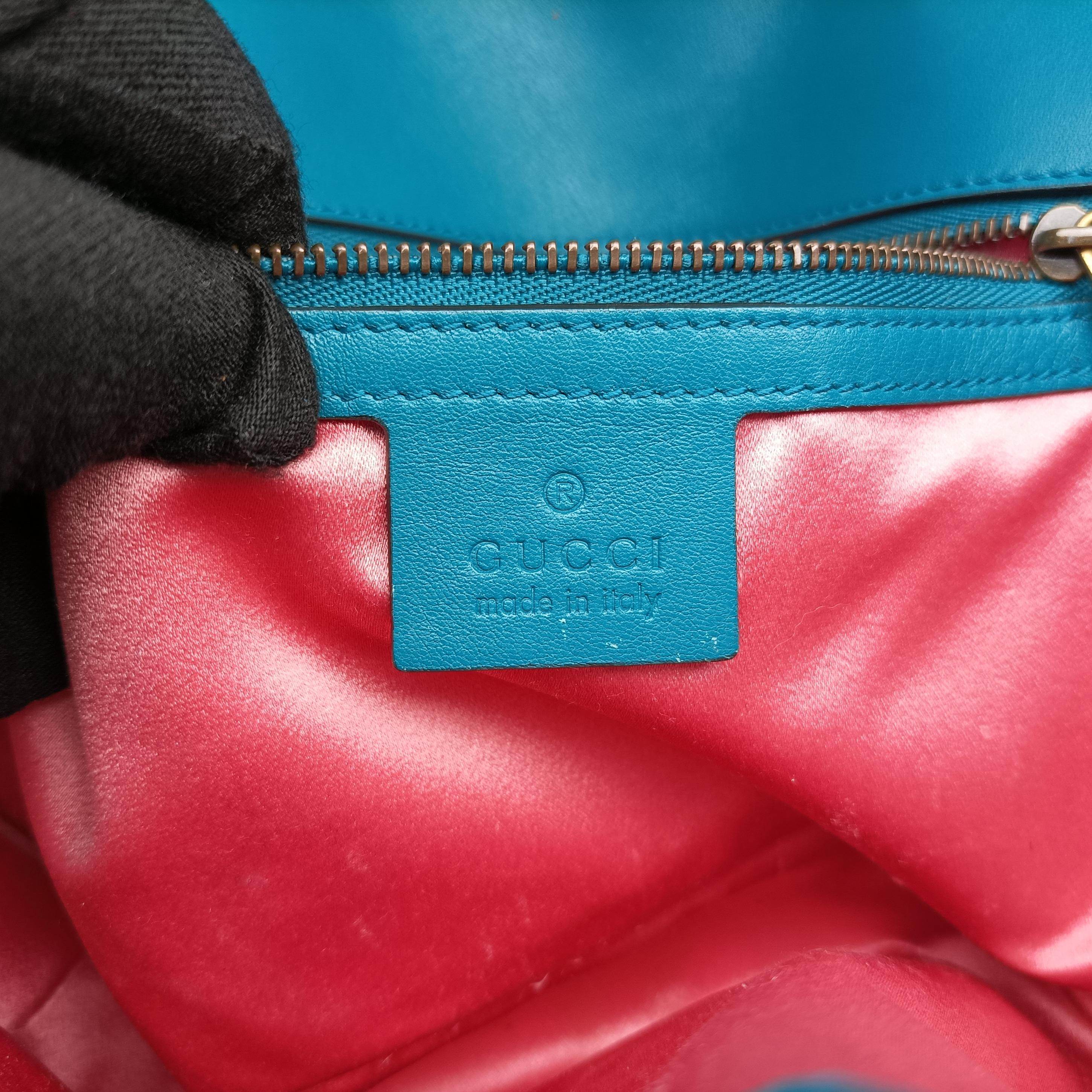 Secondhand Gucci GG Marmont Green velour 443497 shoulderbag | stylenewstar