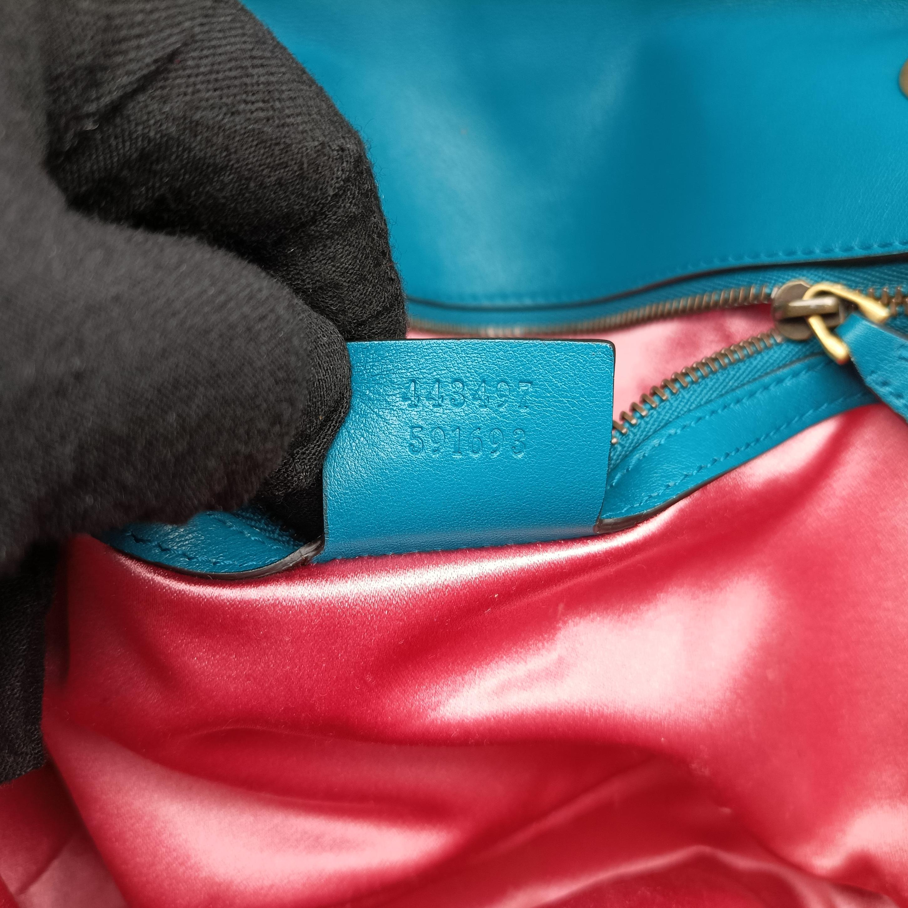 Secondhand Gucci GG Marmont Green velour 443497 shoulderbag | stylenewstar