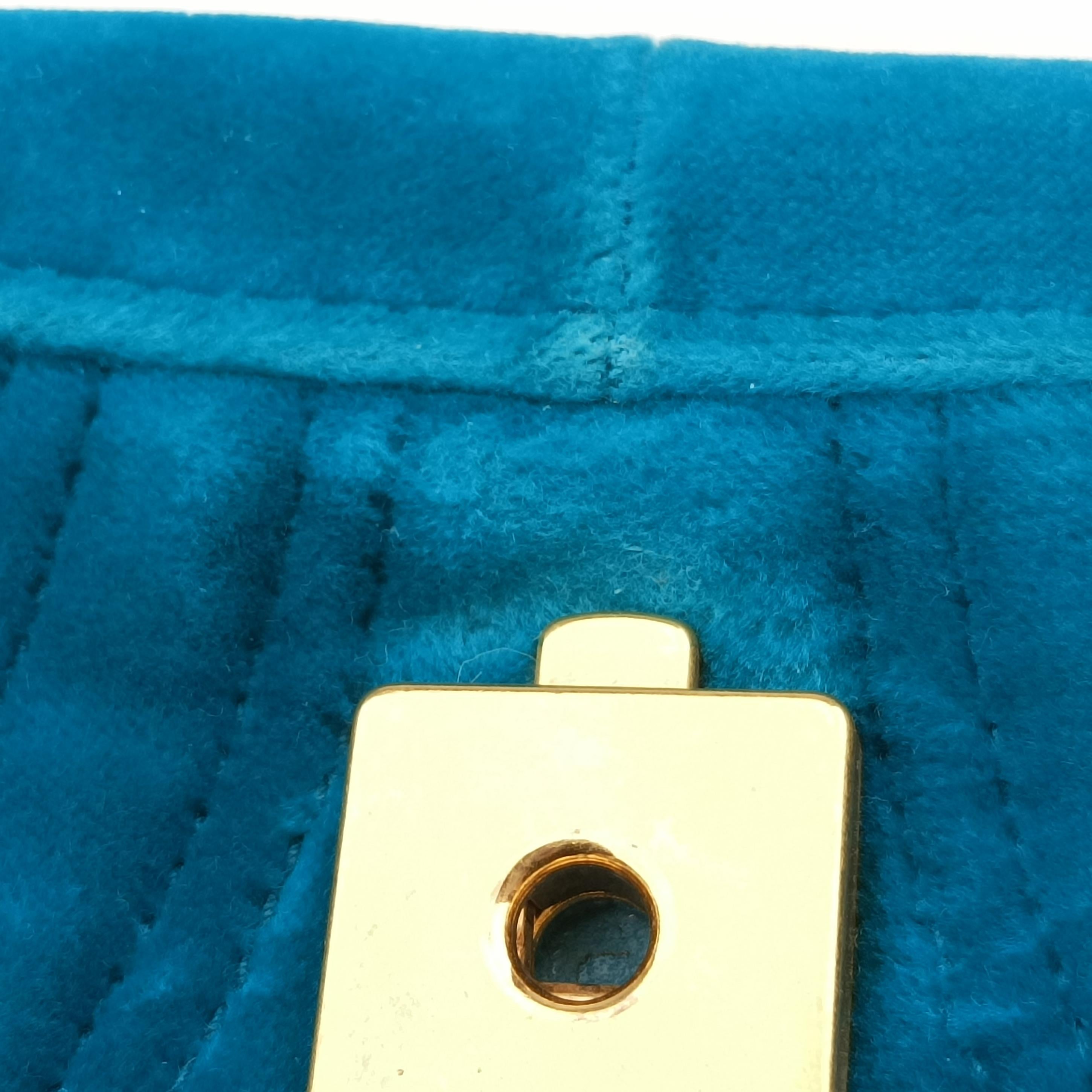 Secondhand Gucci GG Marmont Green velour 443497 shoulderbag | stylenewstar