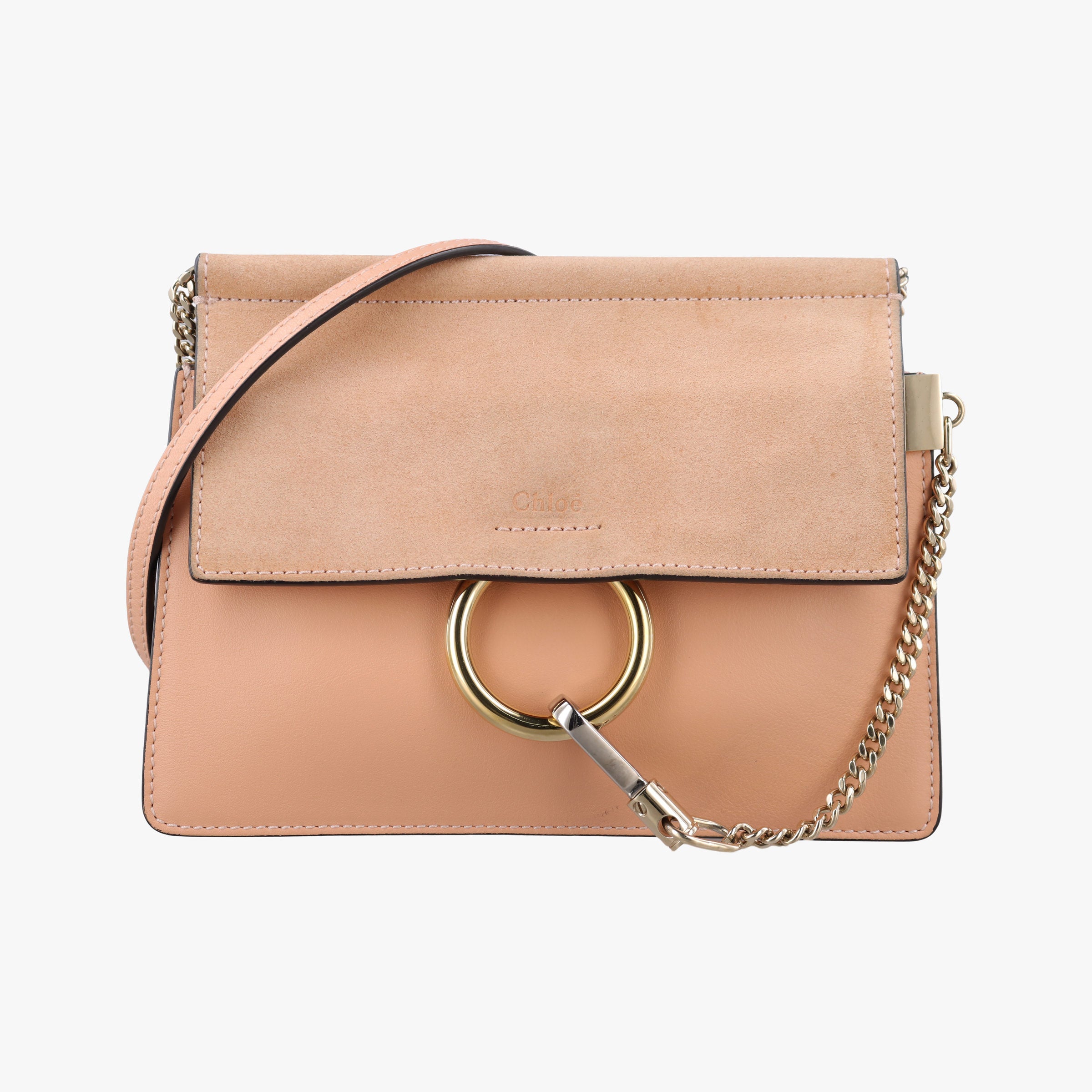 Pre-owned Chloe FAYE Beige Leather x suede  shoulderbag | stylenewstar
