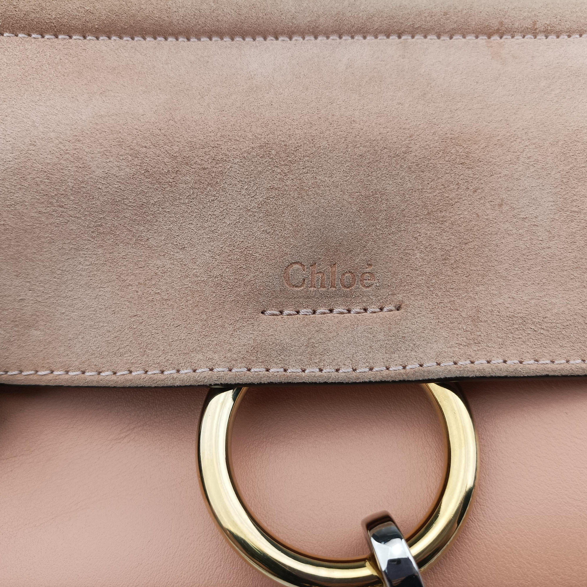 Pre-owned Chloe FAYE Beige Leather x suede  shoulderbag | stylenewstar