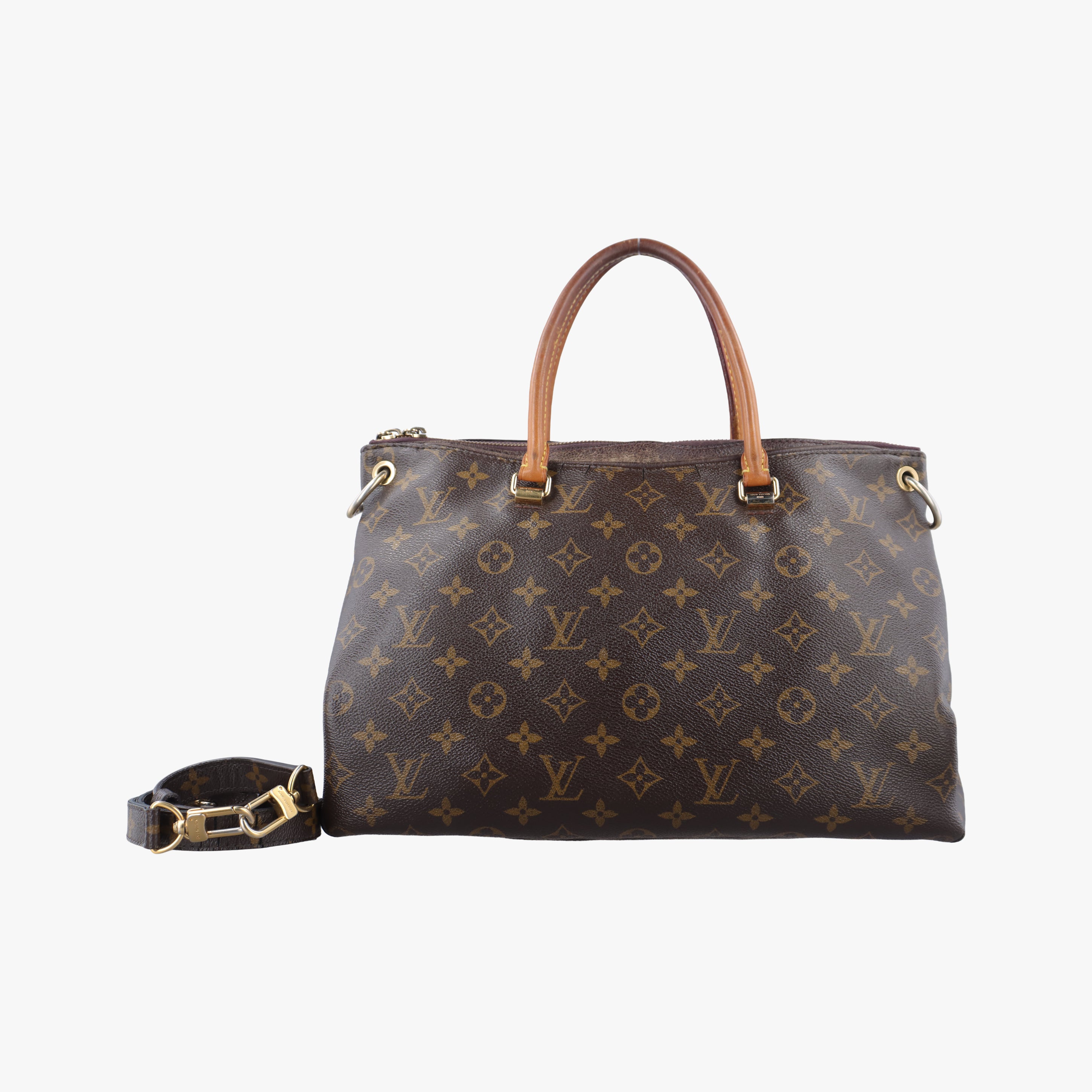 Pre-owned Louis Vuitton PALLAS MARRON×HAVANE Monogram Canvas M40907 shoulderbag | stylenewstar