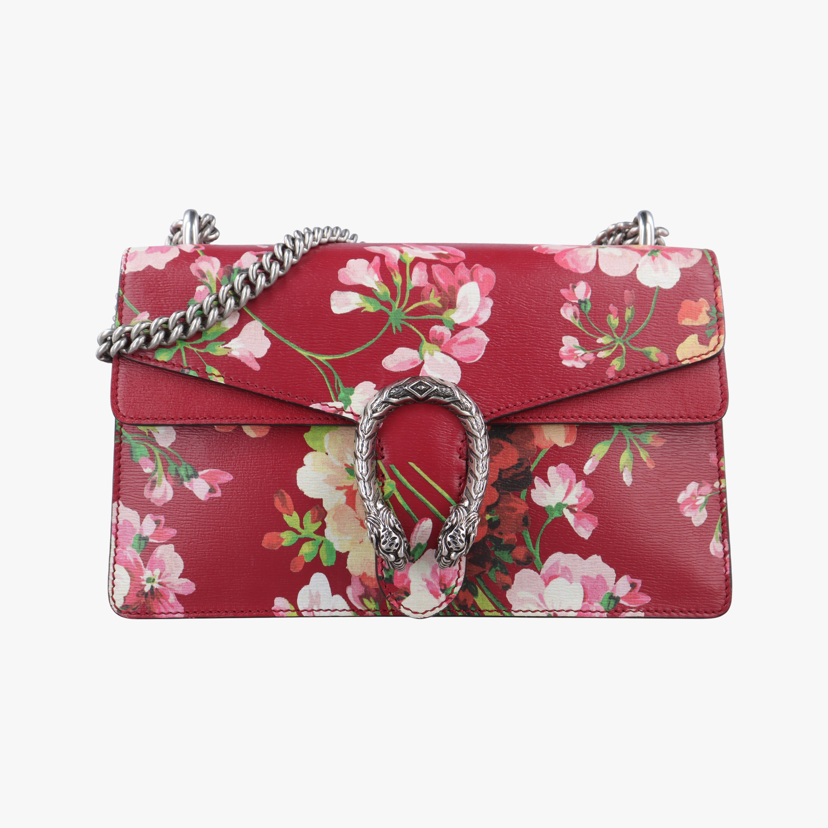 Pre-owned Gucci Dionysus Red×Multicolour Leather 400249 shoulderbag | stylenewstar