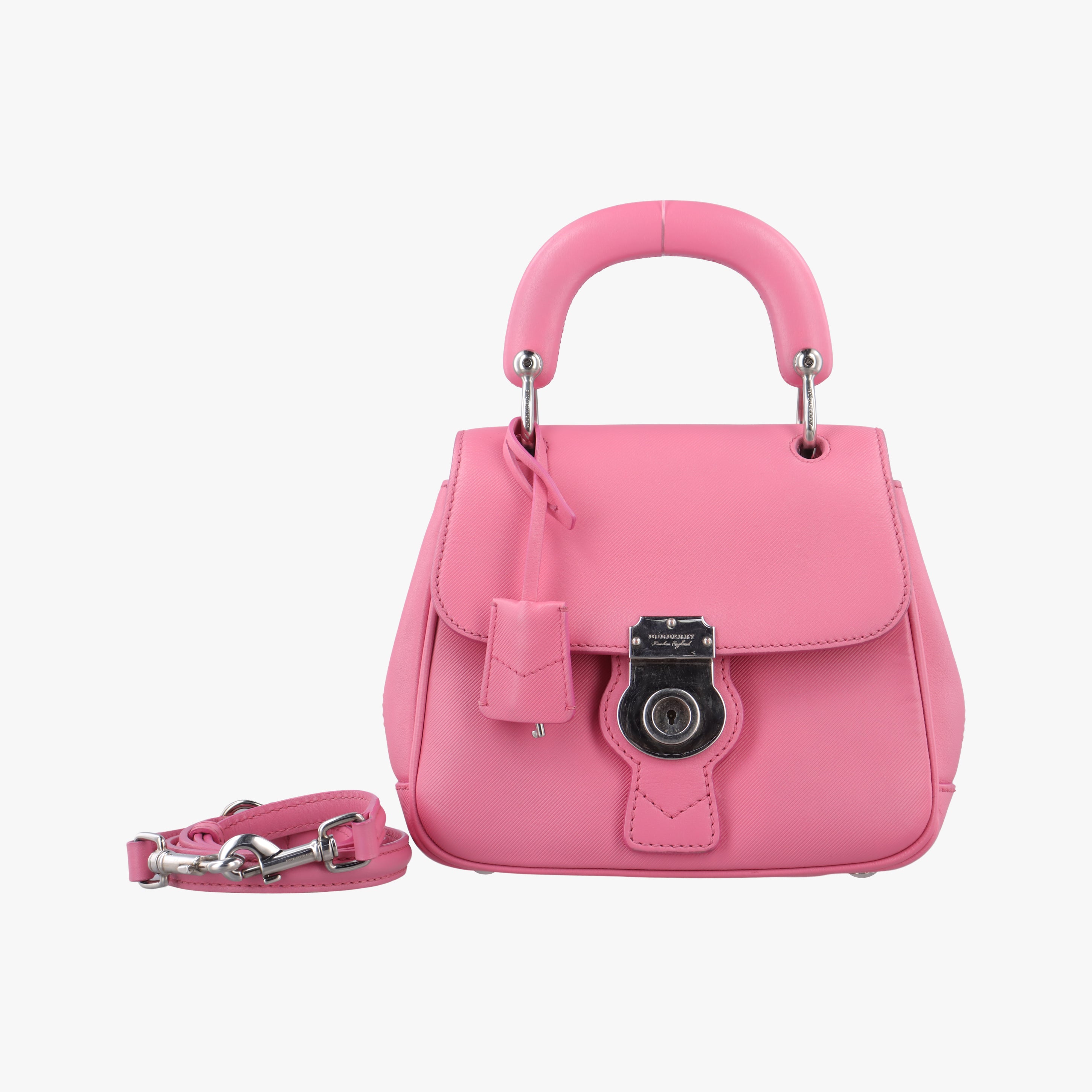 Pre-owned Burberry DK88 Pink Leather  shoulderbag | stylenewstar