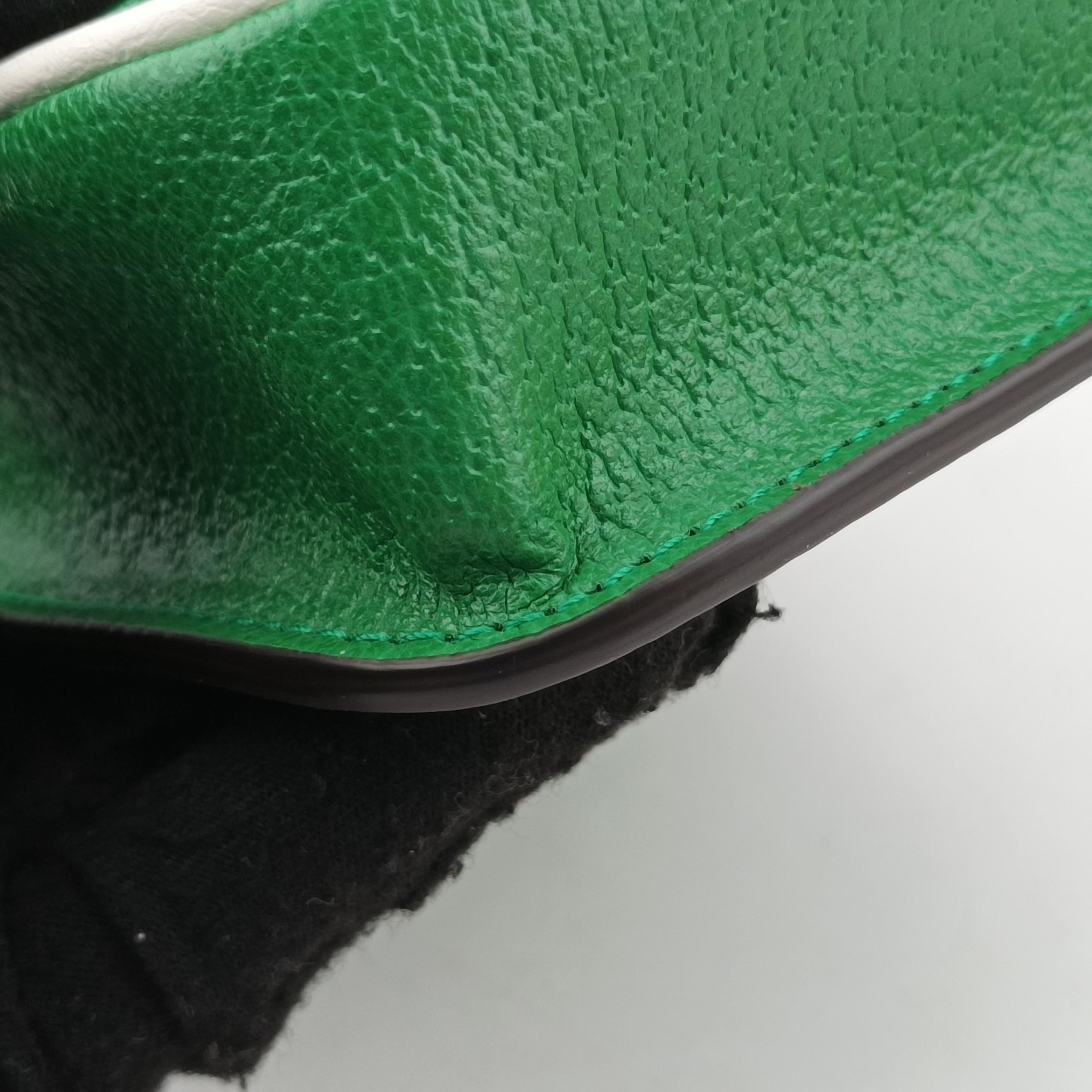 Pre-owned Gucci Gucci ×adidas Mini Green Leather 721794 shoulderbag | stylenewstar