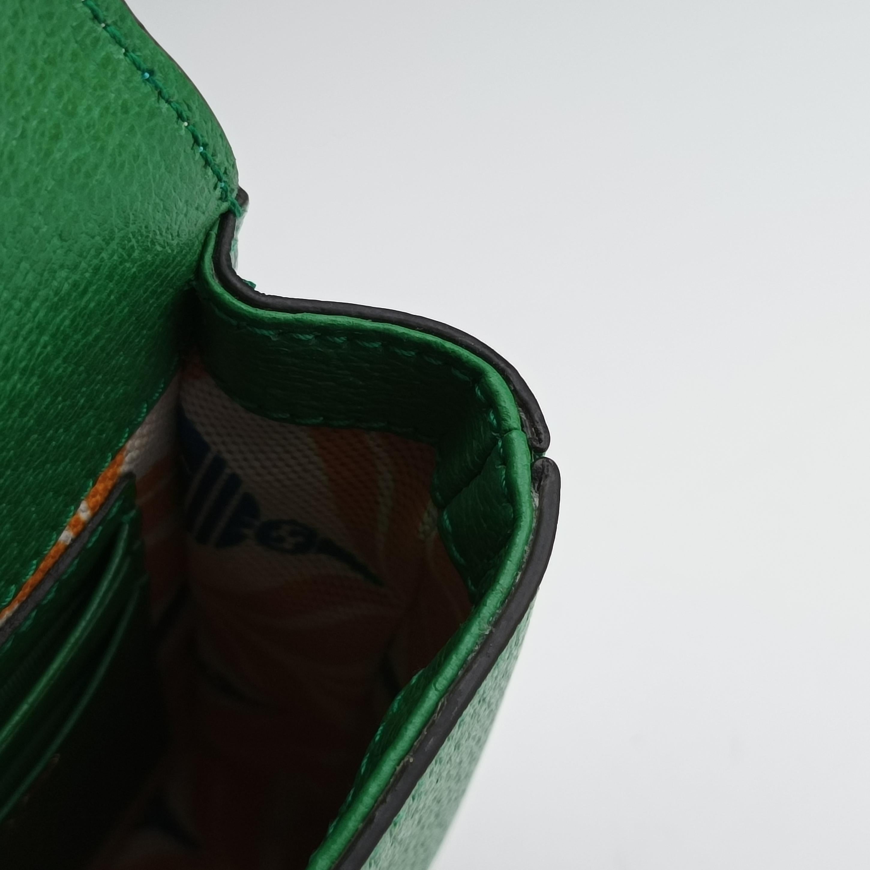 Pre-owned Gucci Gucci ×adidas Mini Green Leather 721794 shoulderbag | stylenewstar