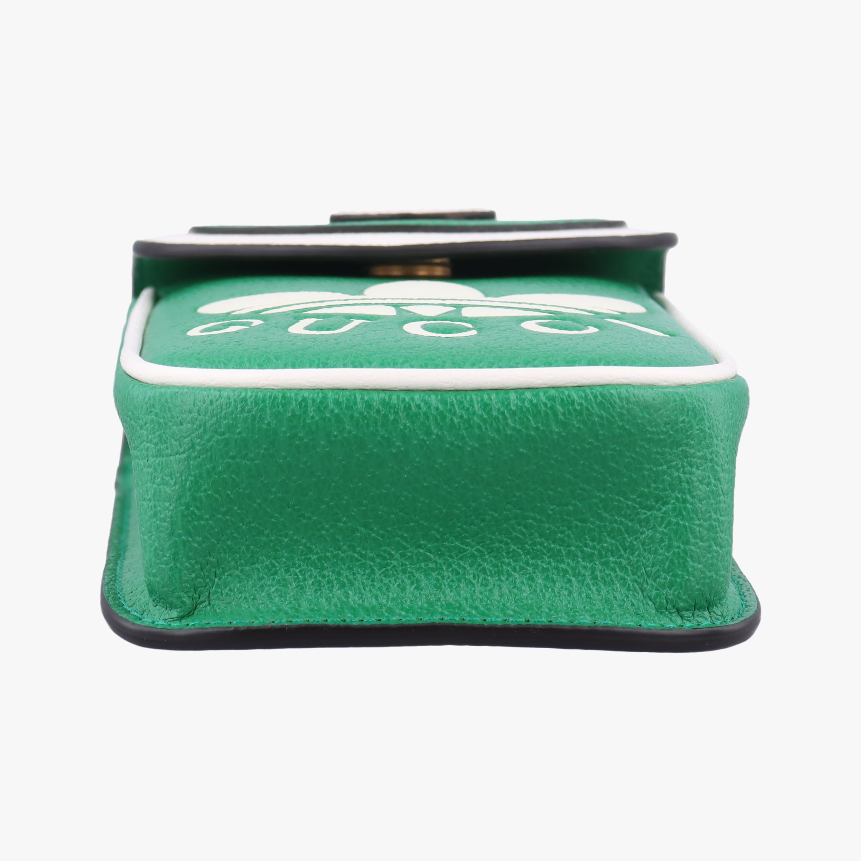 Pre-owned Gucci Gucci ×adidas Mini Green Leather 721794 shoulderbag | stylenewstar