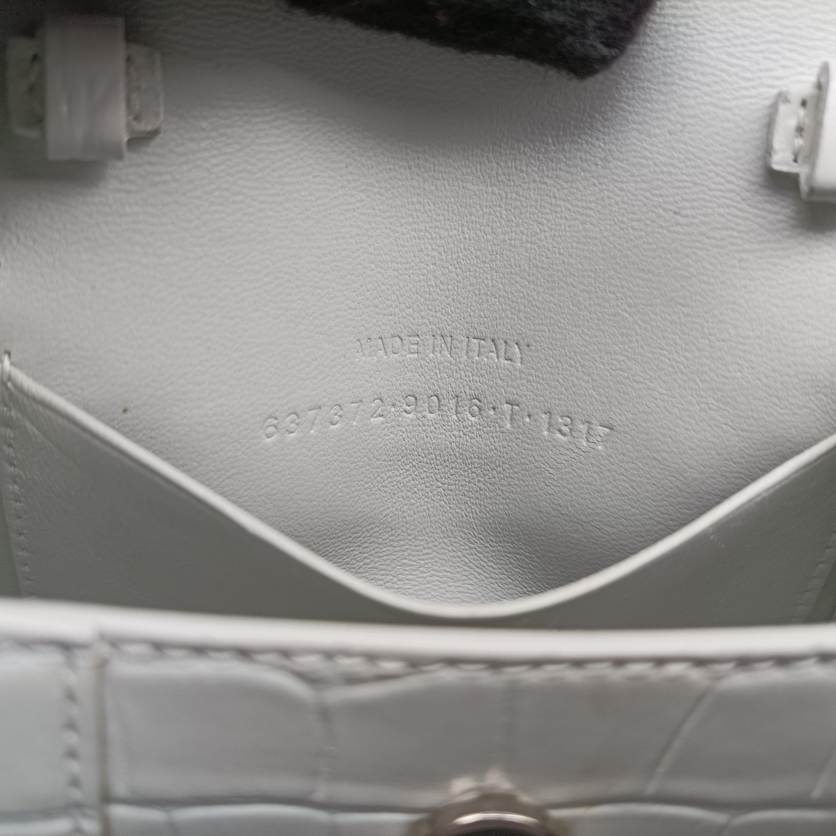 Pre-owned Balenciaga Hourglass mini White leather  shoulderbag | stylenewstar