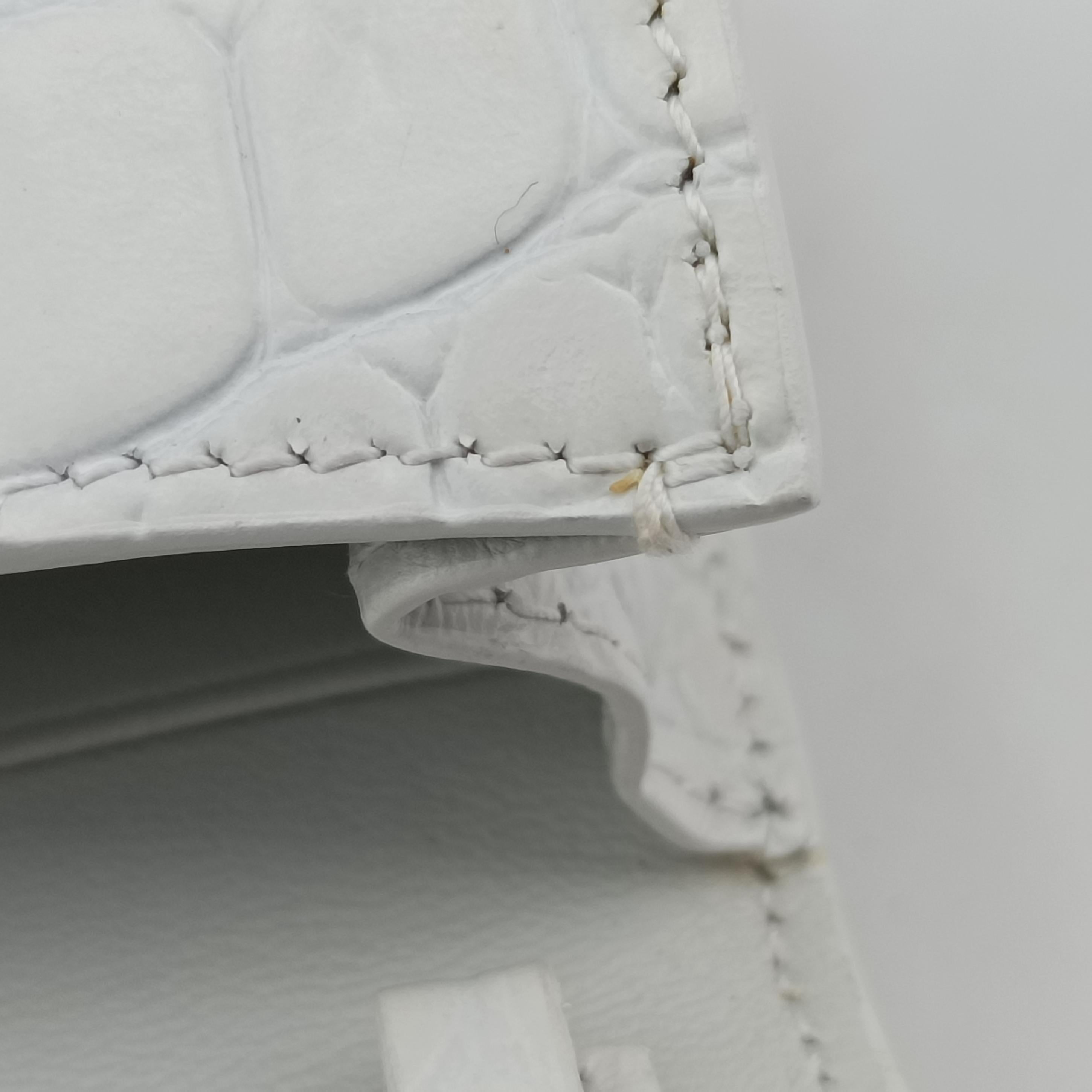 Pre-owned Balenciaga Hourglass mini White leather  shoulderbag | stylenewstar
