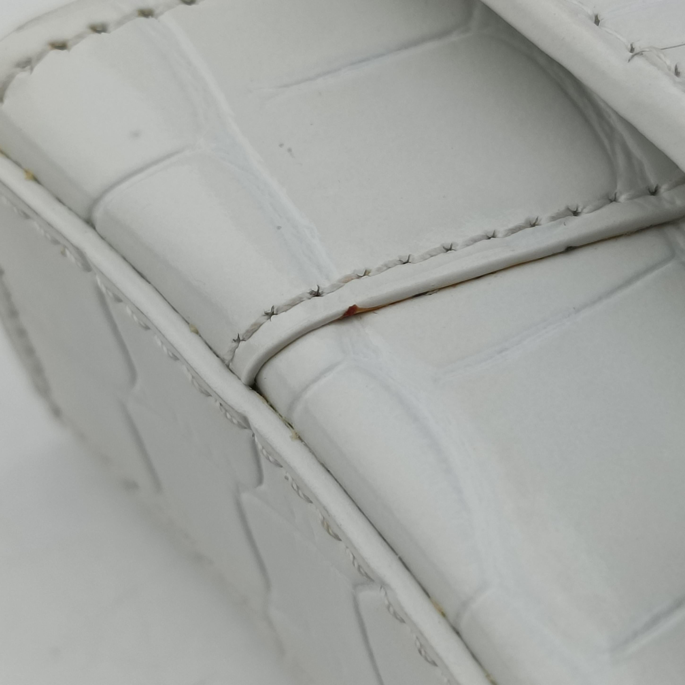 Pre-owned Balenciaga Hourglass mini White leather  shoulderbag | stylenewstar