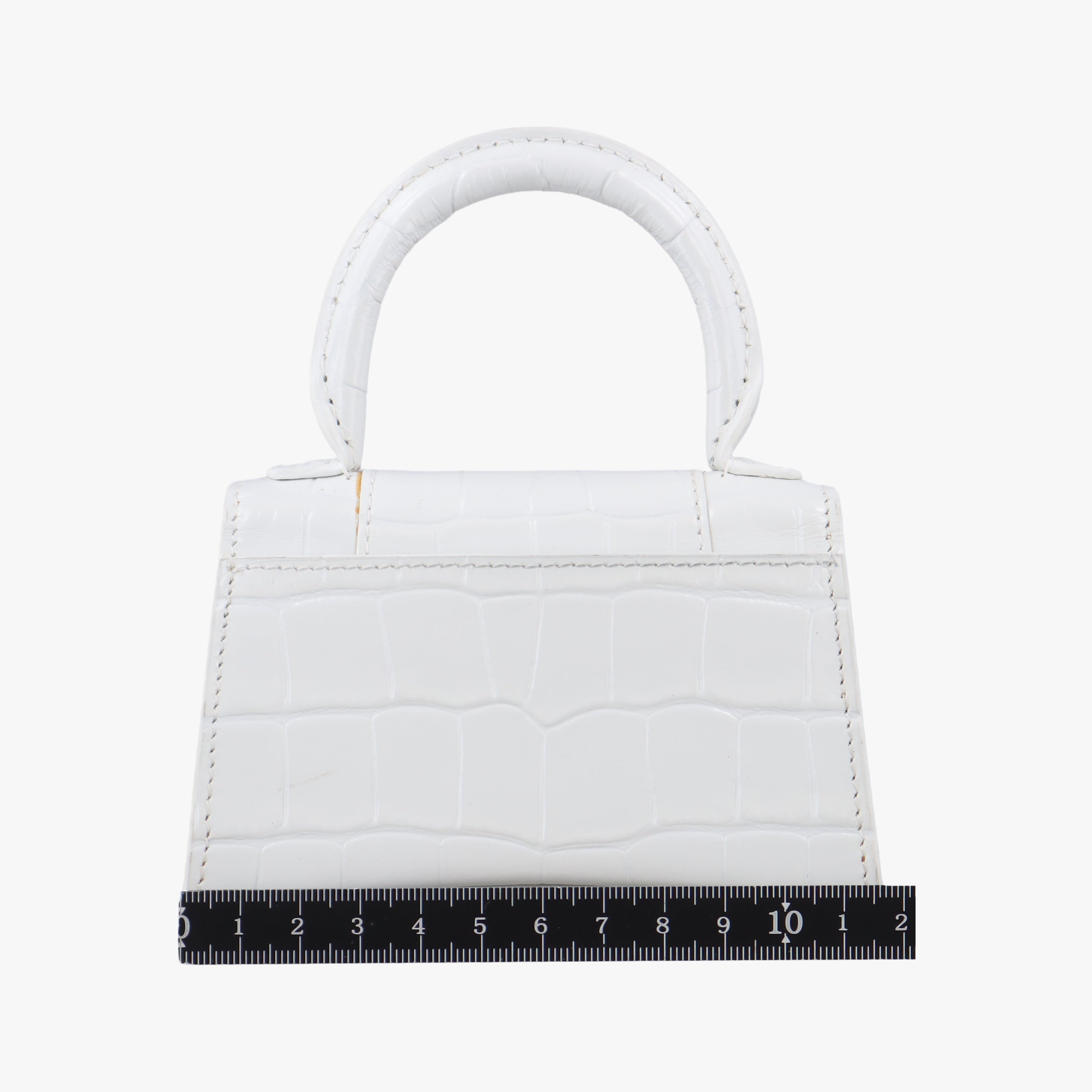 Pre-owned Balenciaga Hourglass mini White leather  shoulderbag | stylenewstar