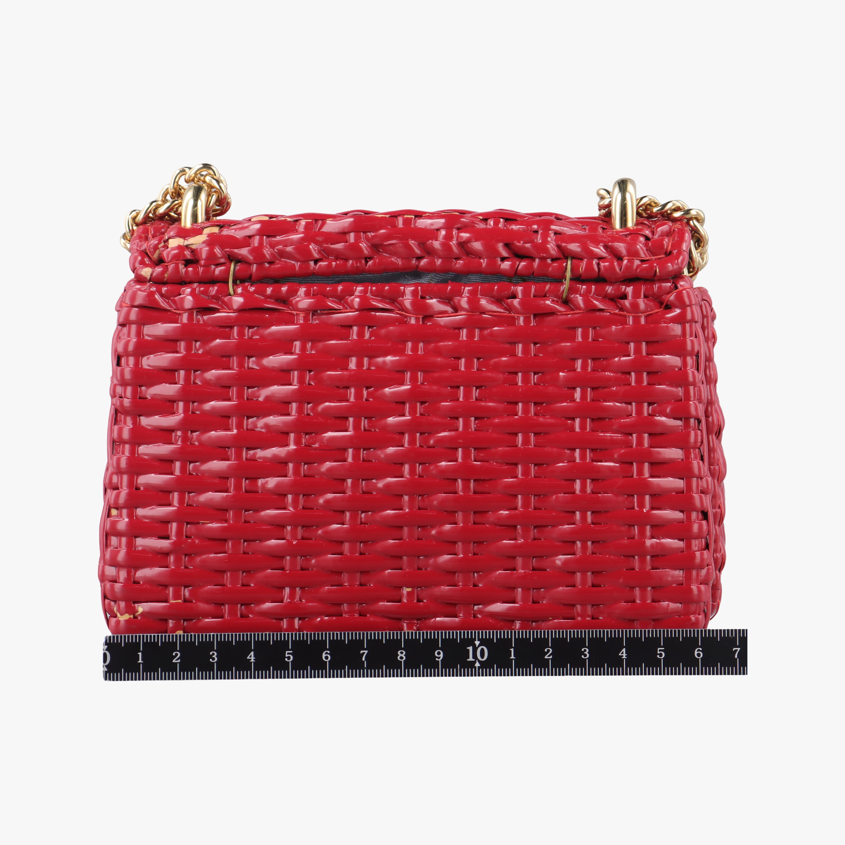 Vintage Gucci Wicker GG Marmont flap Red Wicker 524829 shoulderbag | stylenewstar