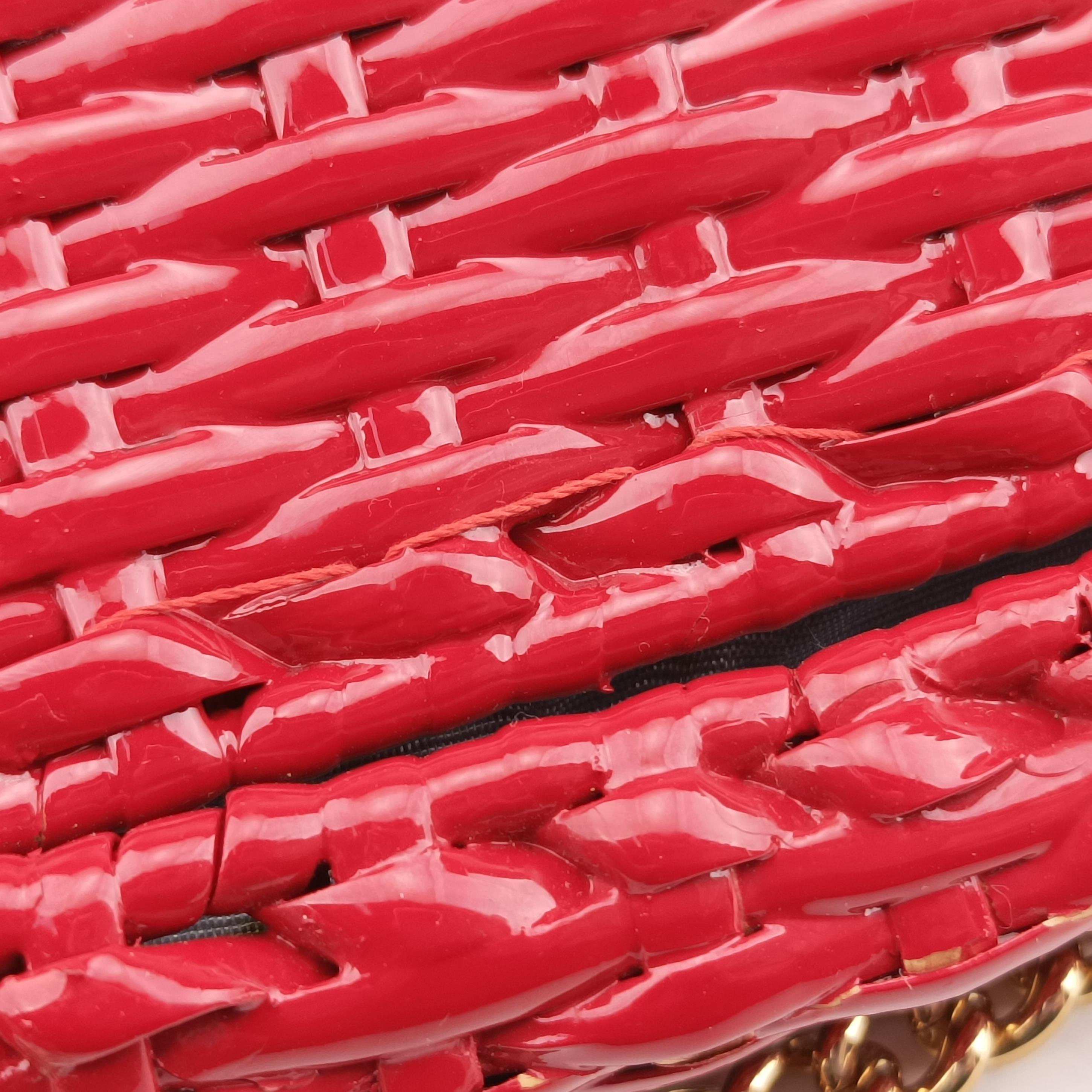 Vintage Gucci Wicker GG Marmont flap Red Wicker 524829 shoulderbag | stylenewstar