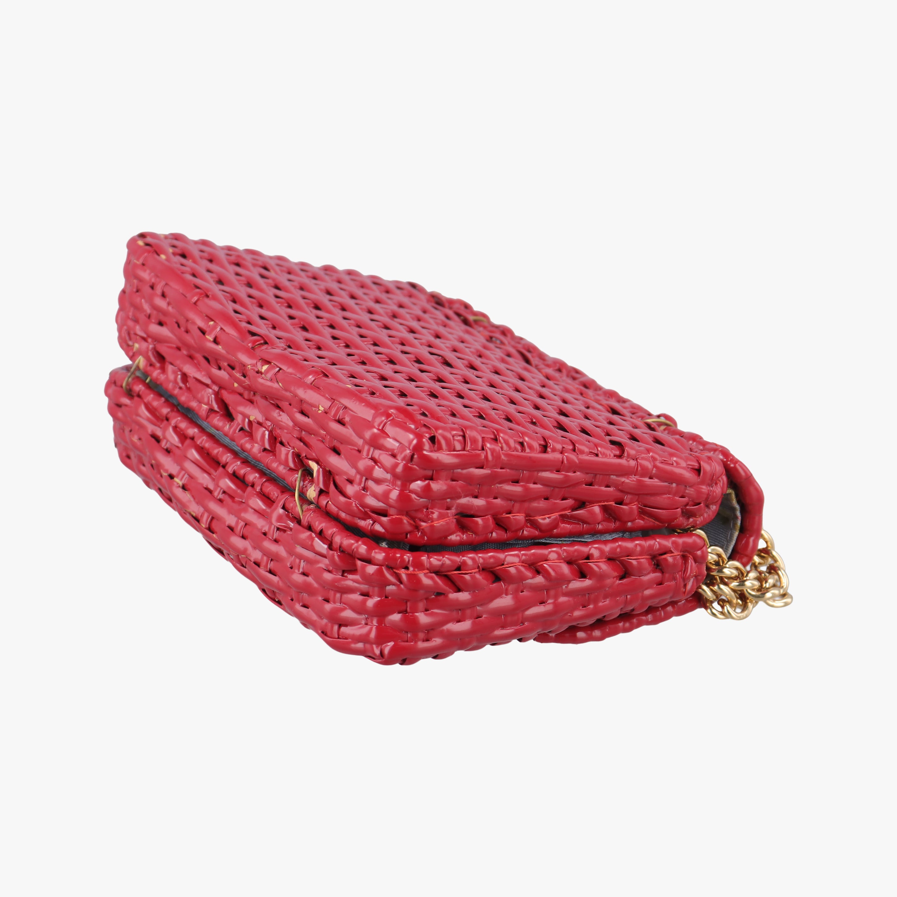 Vintage Gucci Wicker GG Marmont flap Red Wicker 524829 shoulderbag | stylenewstar