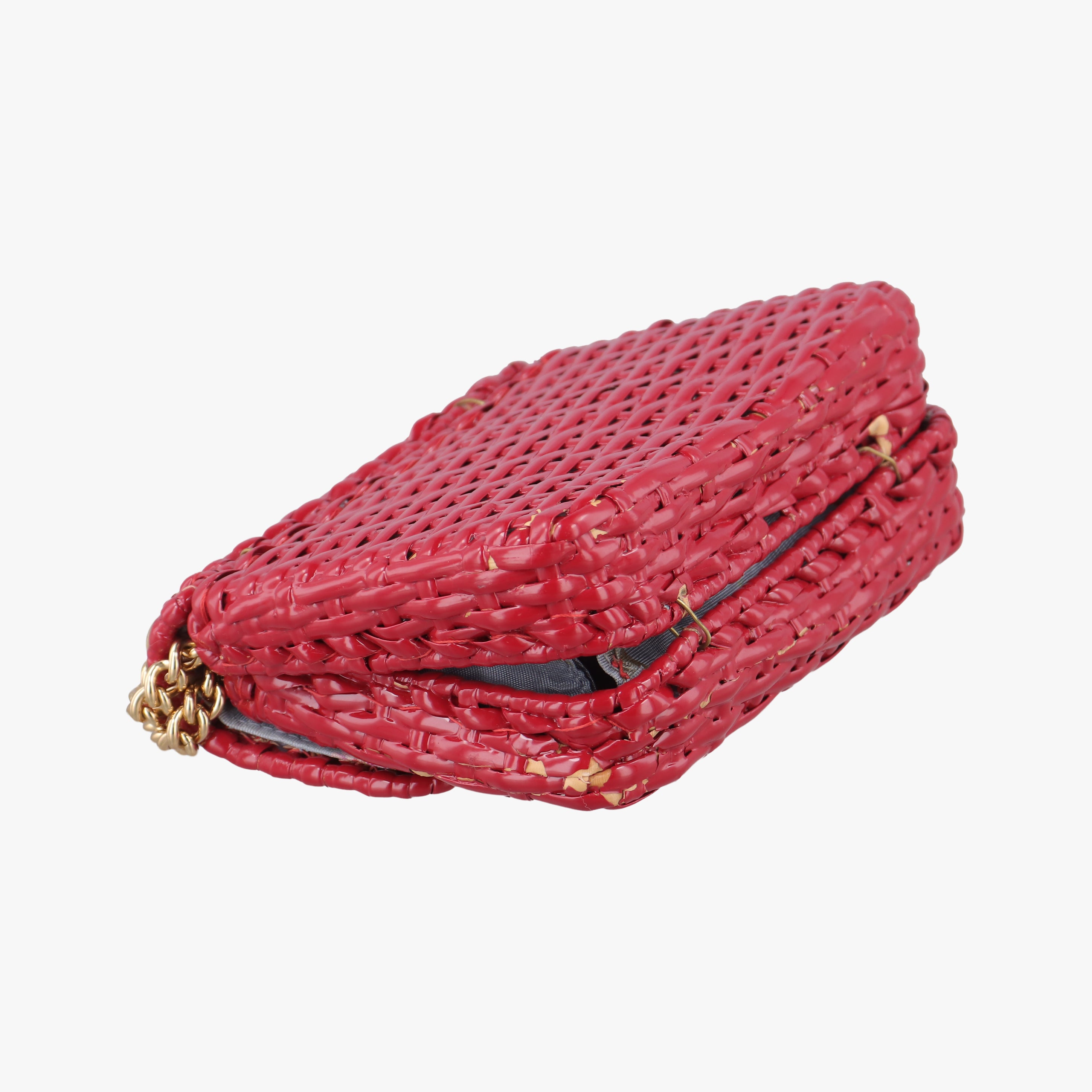 Vintage Gucci Wicker GG Marmont flap Red Wicker 524829 shoulderbag | stylenewstar