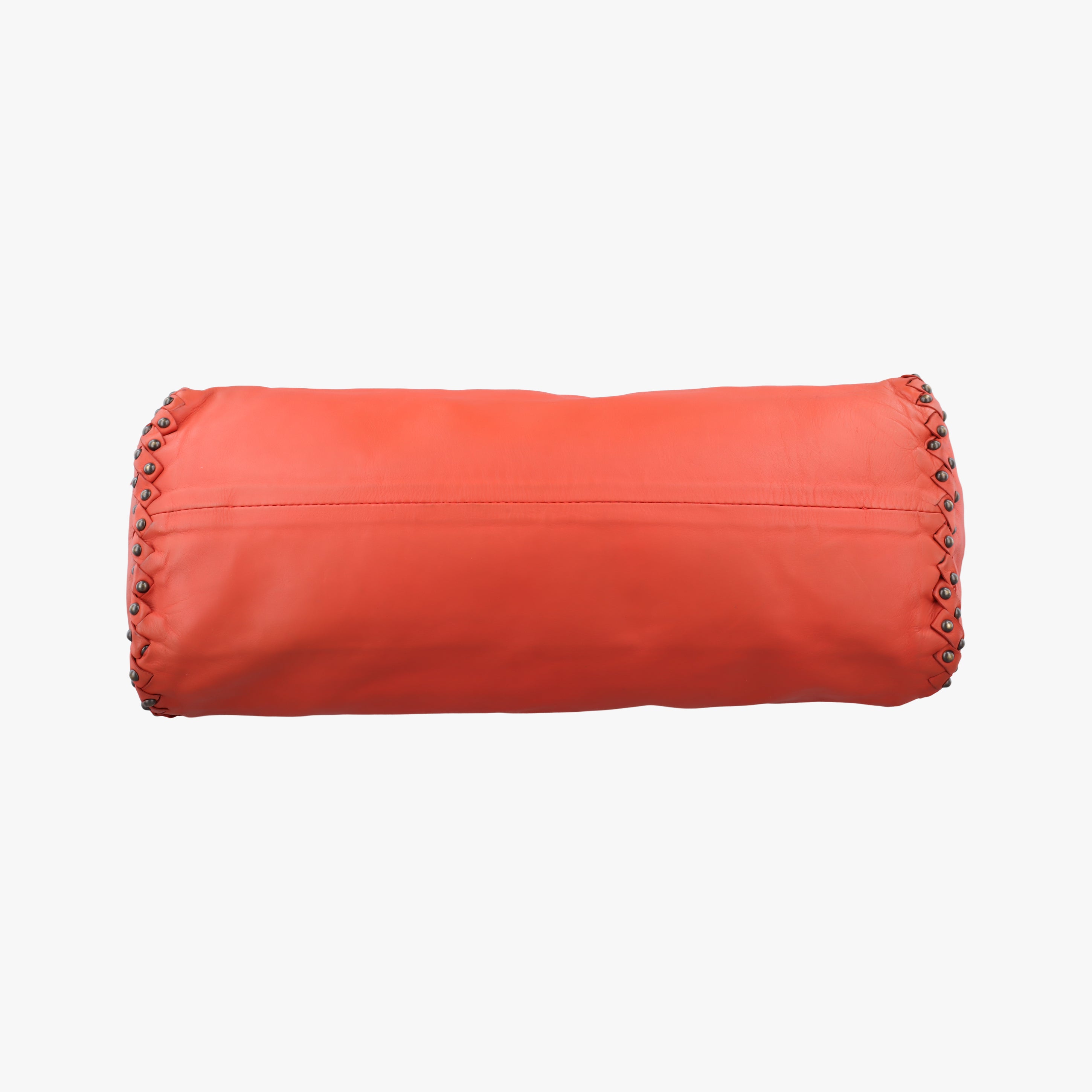 Pre-owned Bottega Veneta studs Orange lambskin  shoulderbag | stylenewstar