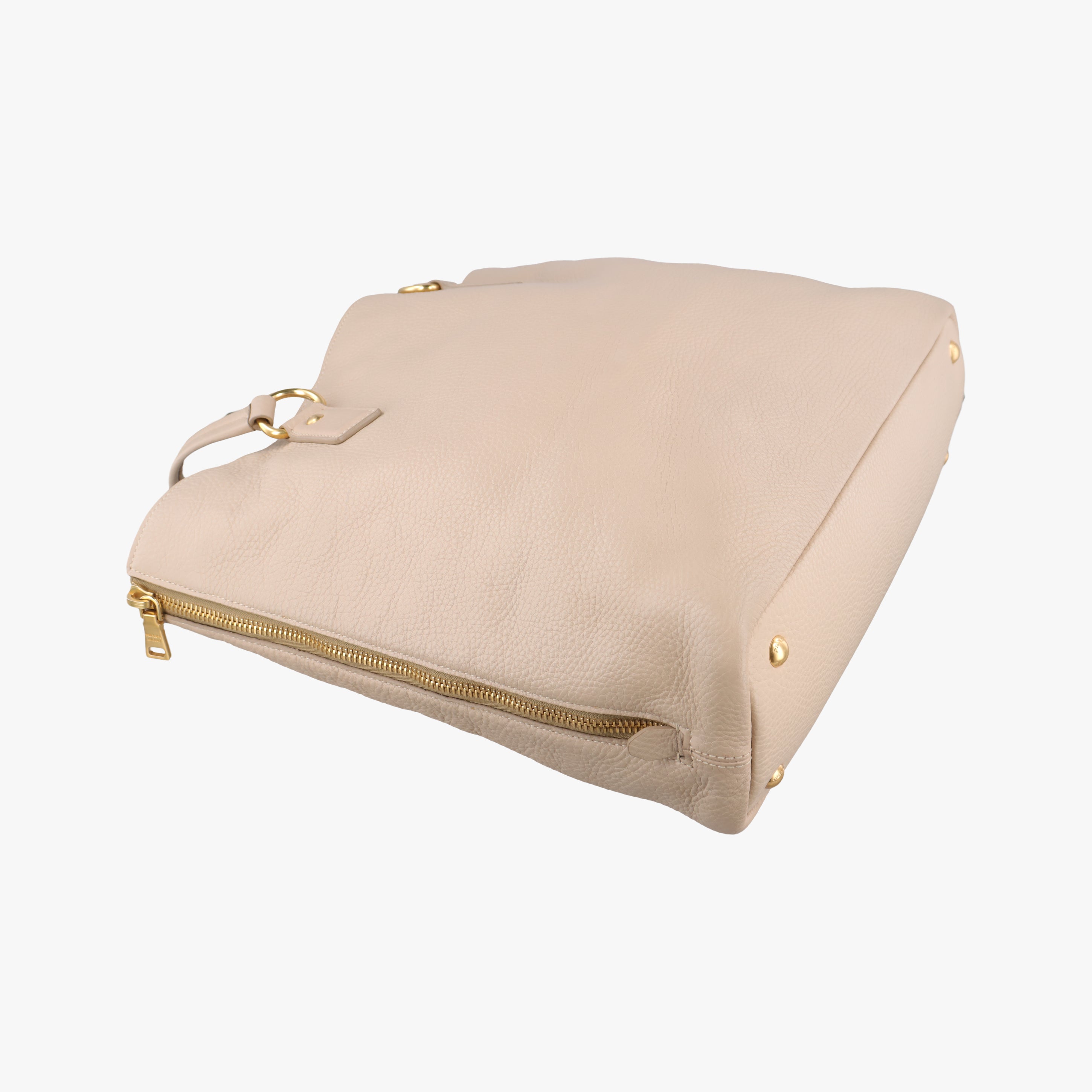 Secondhand Prada Vitello Beige leather  handbag | stylenewstar