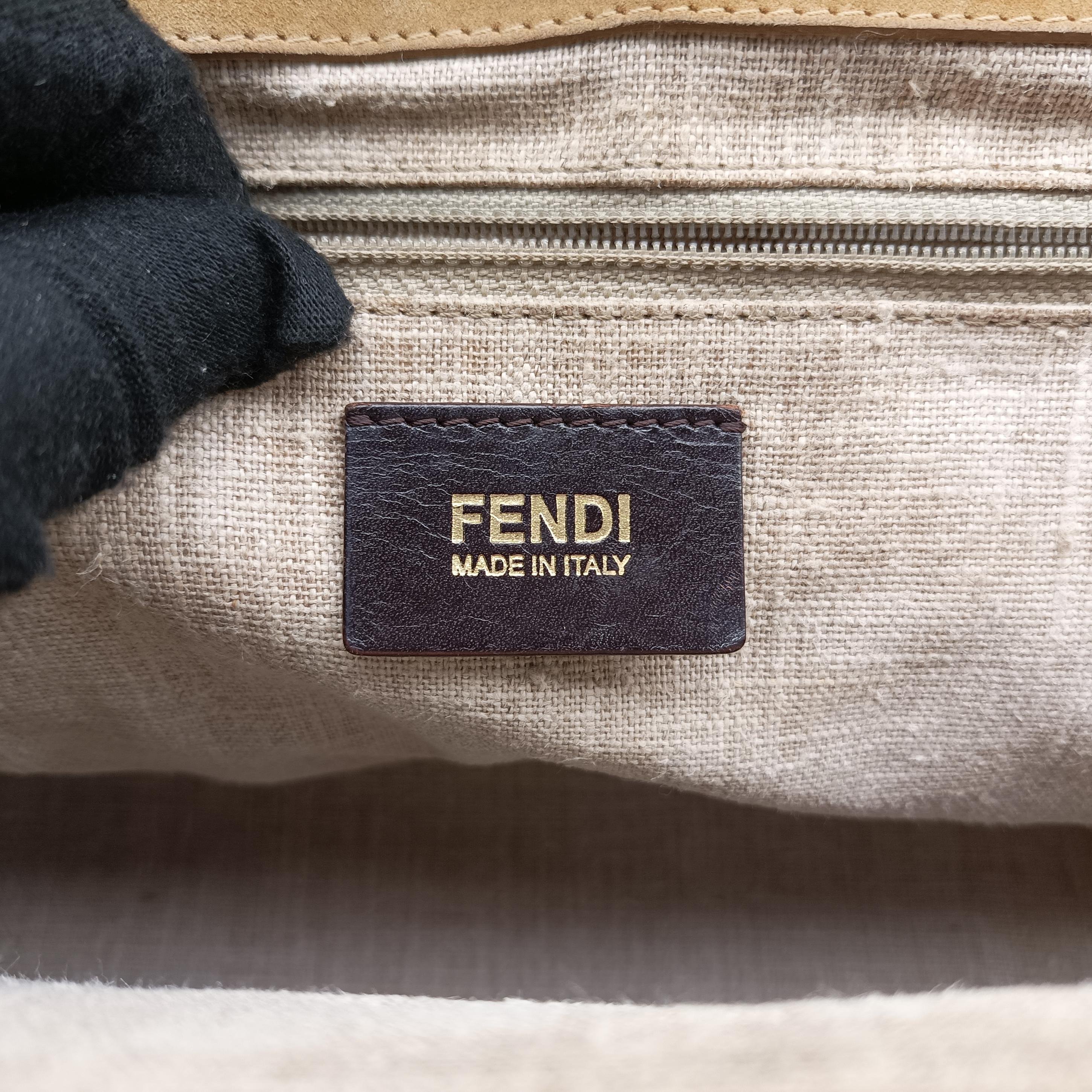 Pre-owned Fendi SILVANA Green×Multicolour Leather 8BN234 shoulderbag | stylenewstar