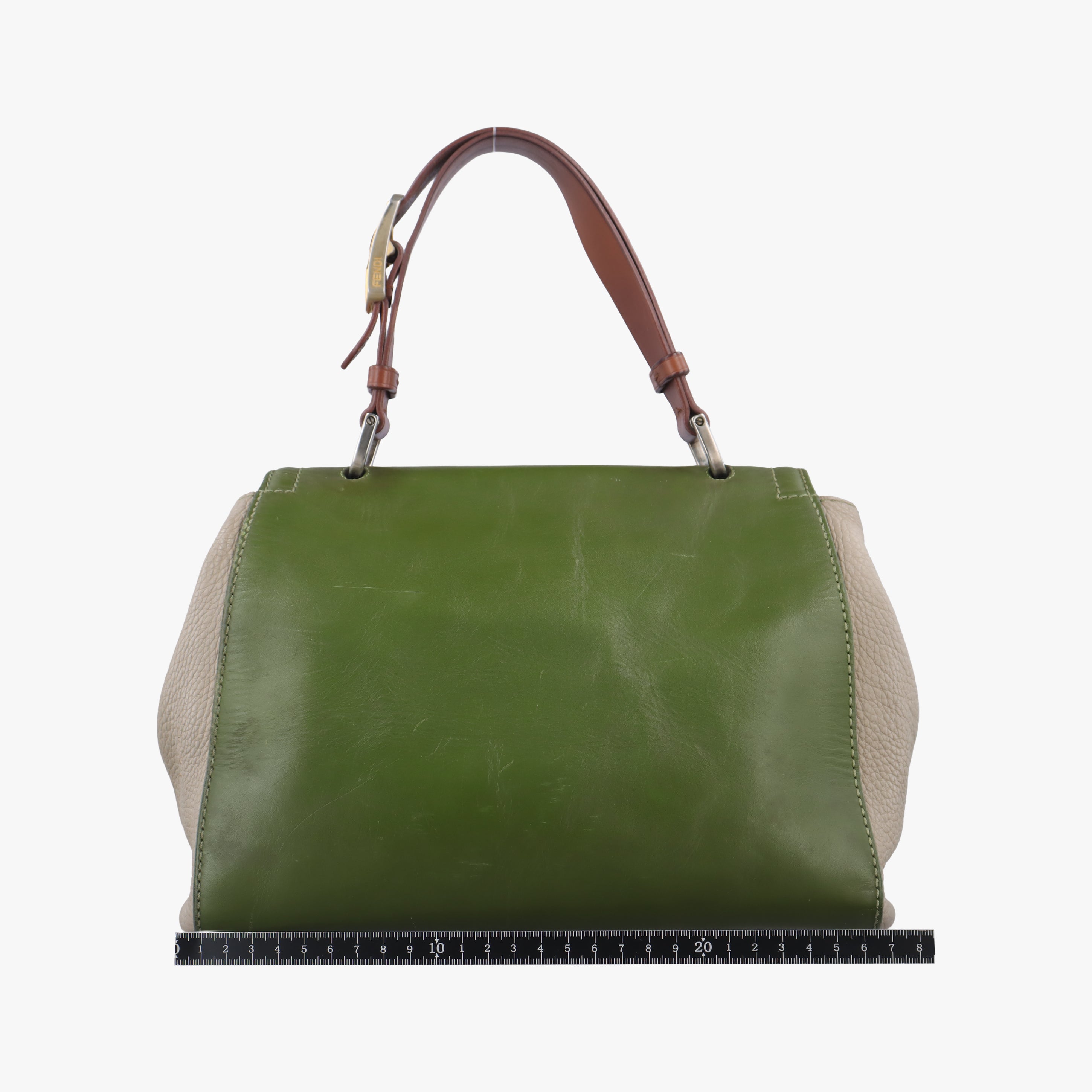 Pre-owned Fendi SILVANA Green×Multicolour Leather 8BN234 shoulderbag | stylenewstar