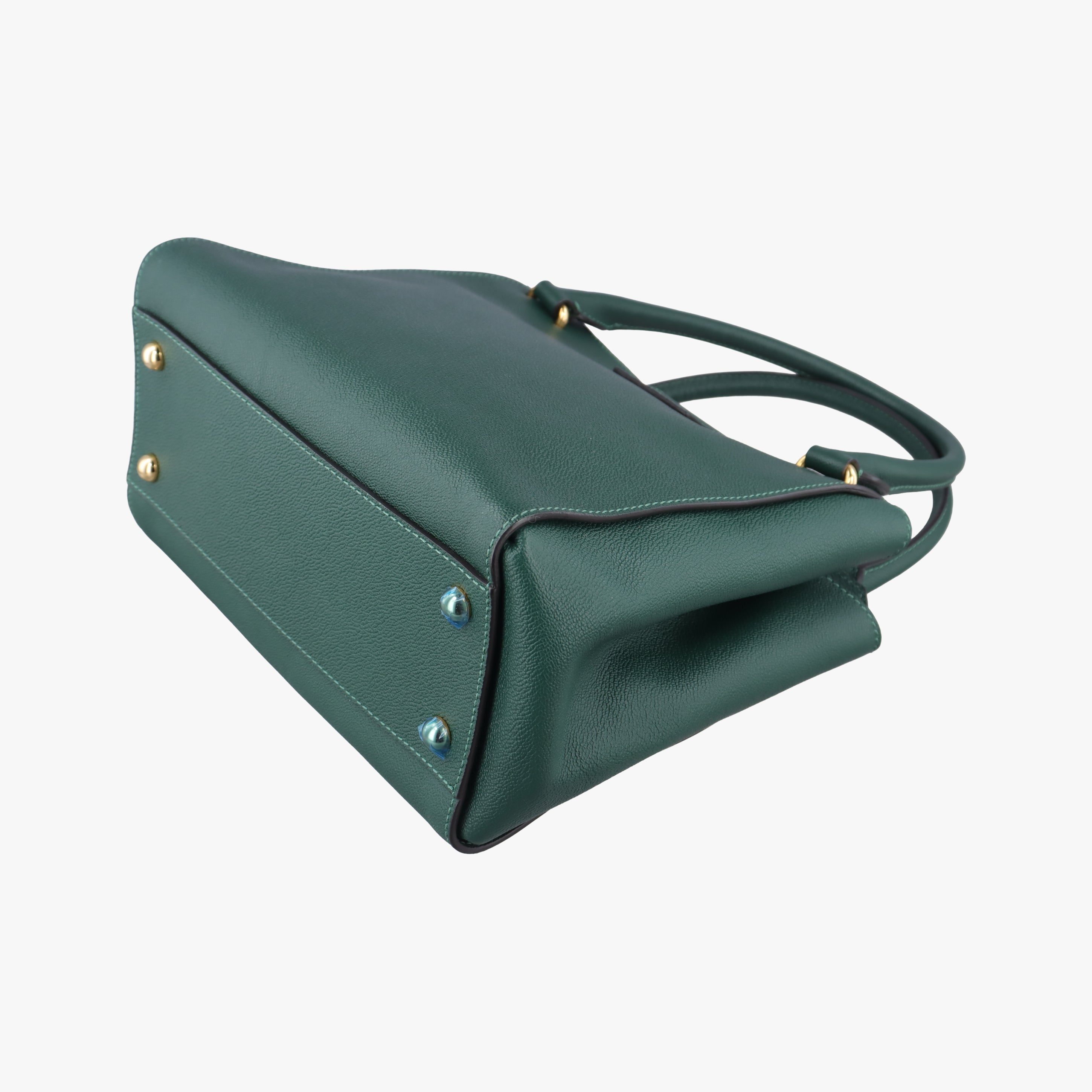 Pre-owned Burberry Buckle Green Leather  shoulderbag | stylenewstar