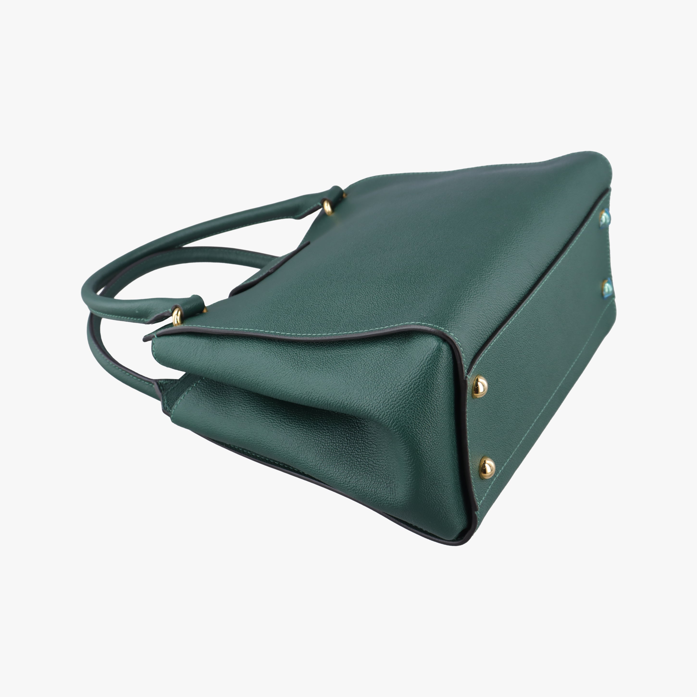 Pre-owned Burberry Buckle Green Leather  shoulderbag | stylenewstar