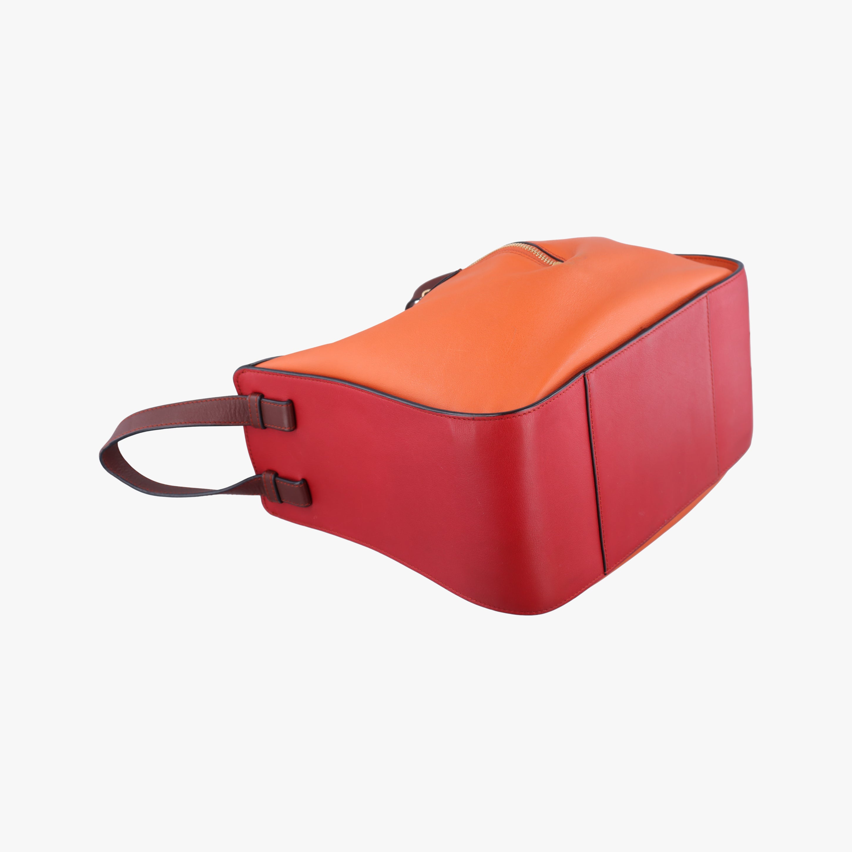 Pre-owned Loewe Hammock Orange x Red x Brown Leather  shoulderbag | stylenewstar