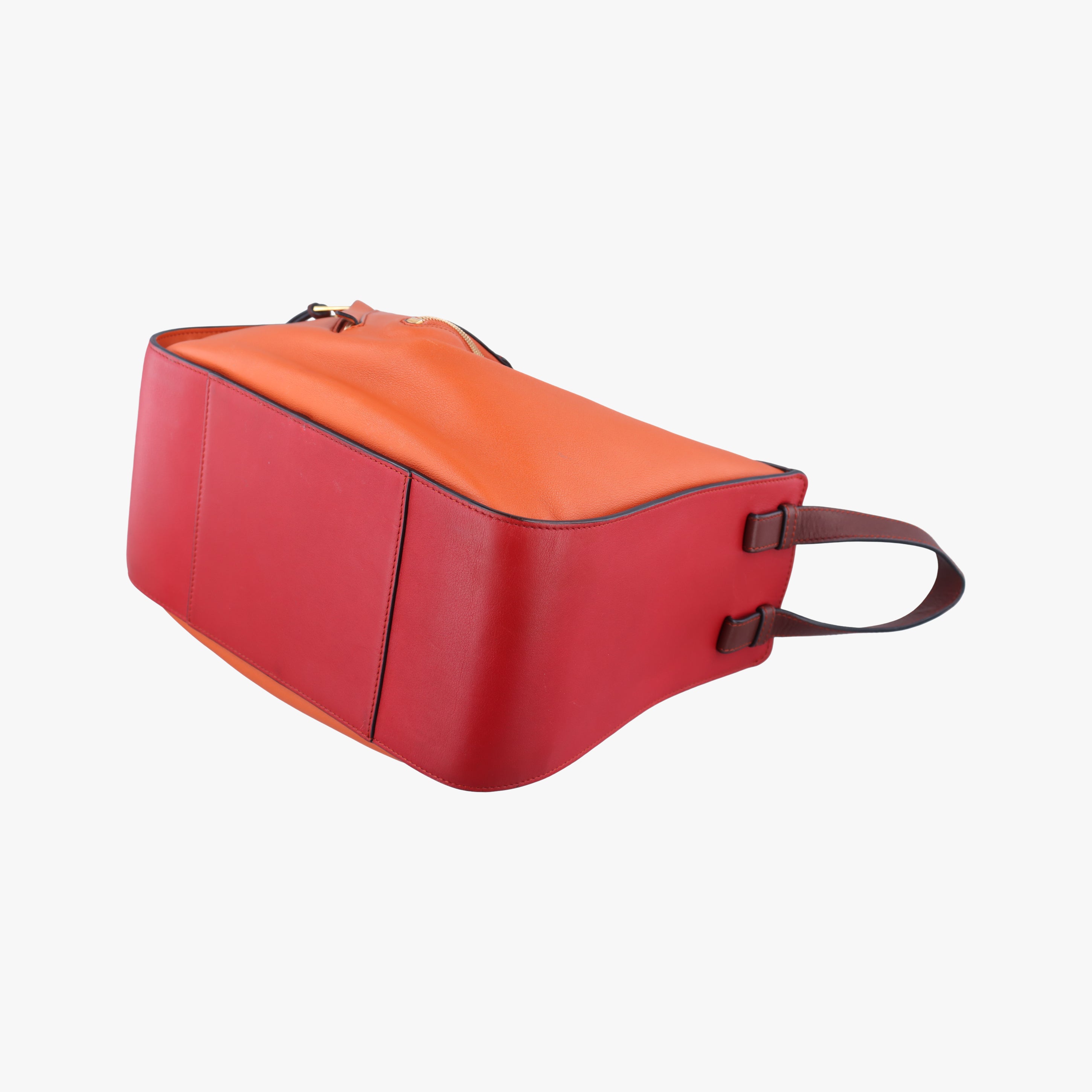 Pre-owned Loewe Hammock Orange x Red x Brown Leather  shoulderbag | stylenewstar