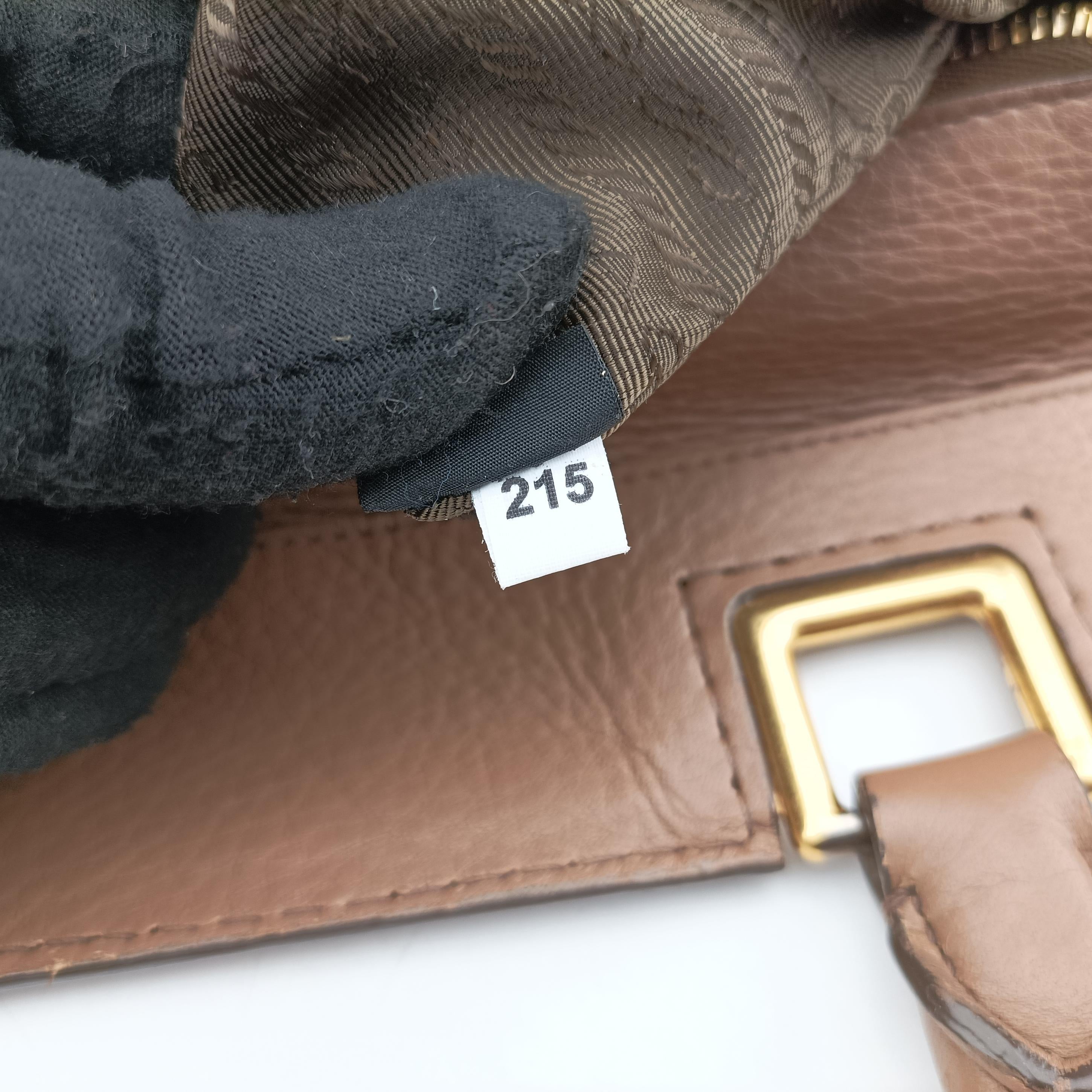 Pre-owned Prada Vitello Daino Satchel Brown Leather  handbag | stylenewstar