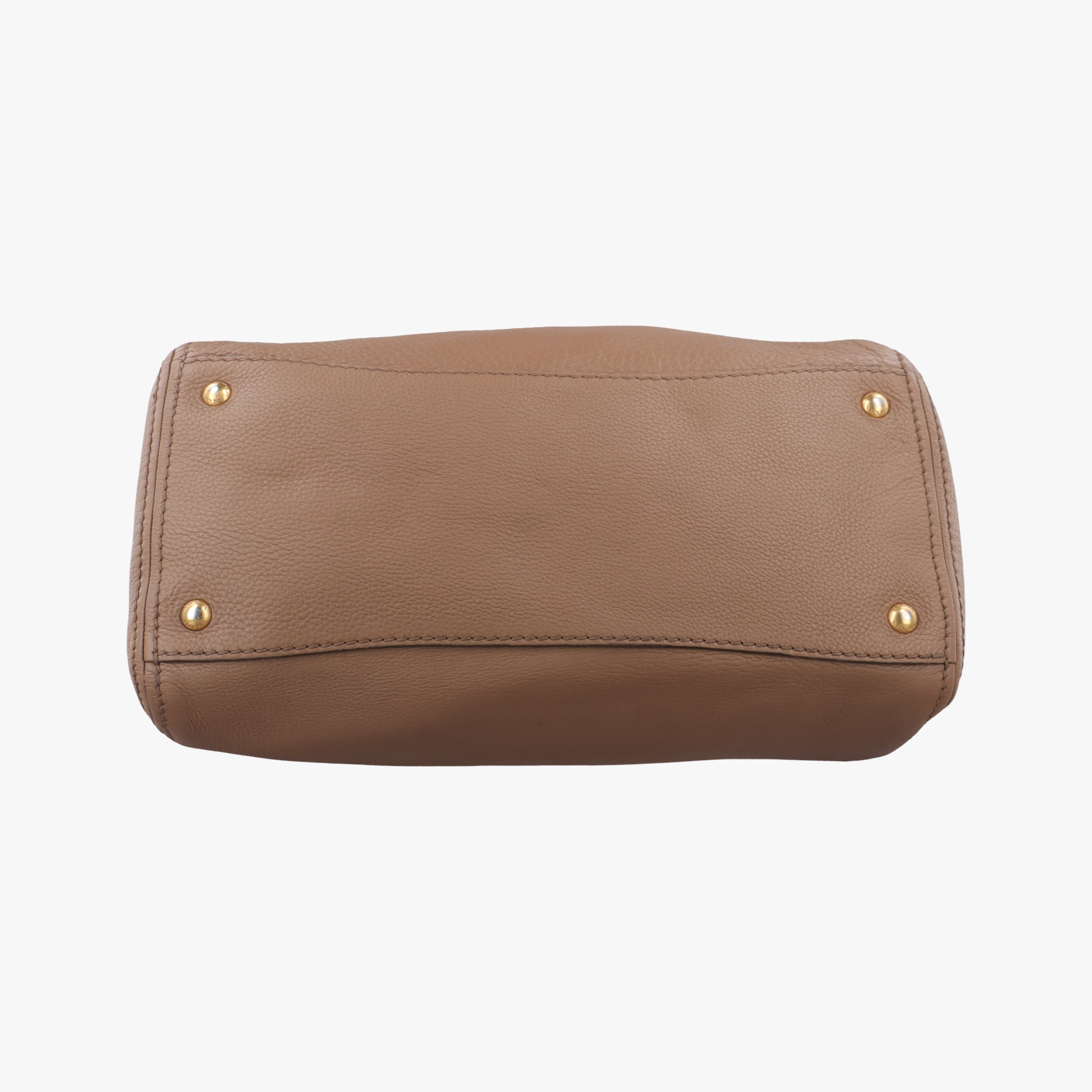 Pre-owned Prada Vitello Daino Satchel Brown Leather  handbag | stylenewstar