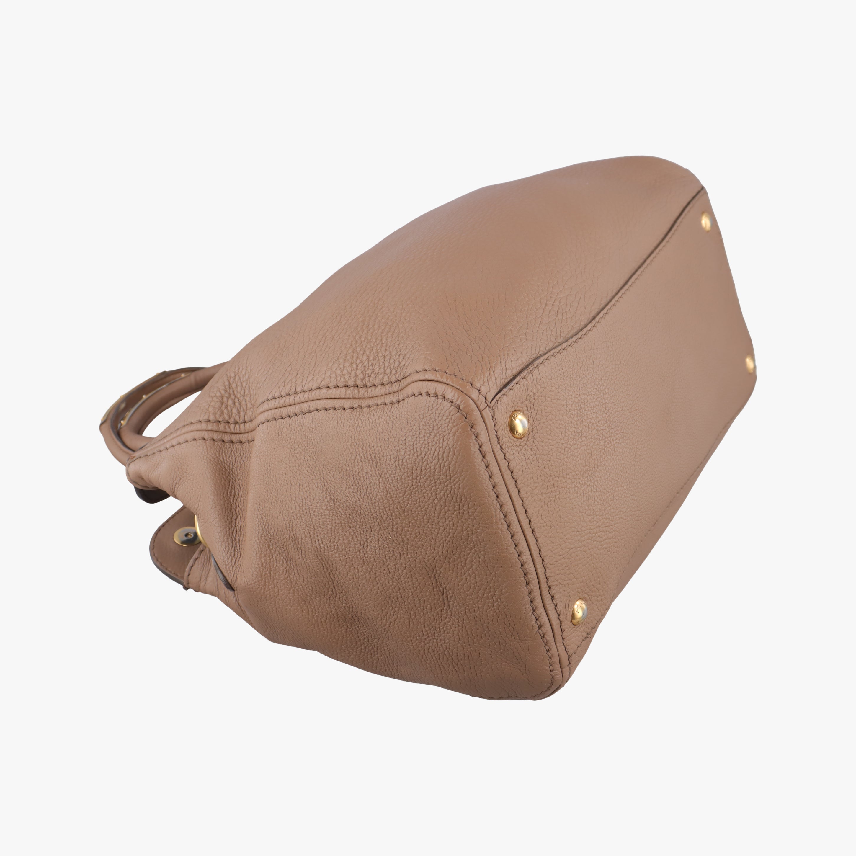 Pre-owned Prada Vitello Daino Satchel Brown Leather  handbag | stylenewstar