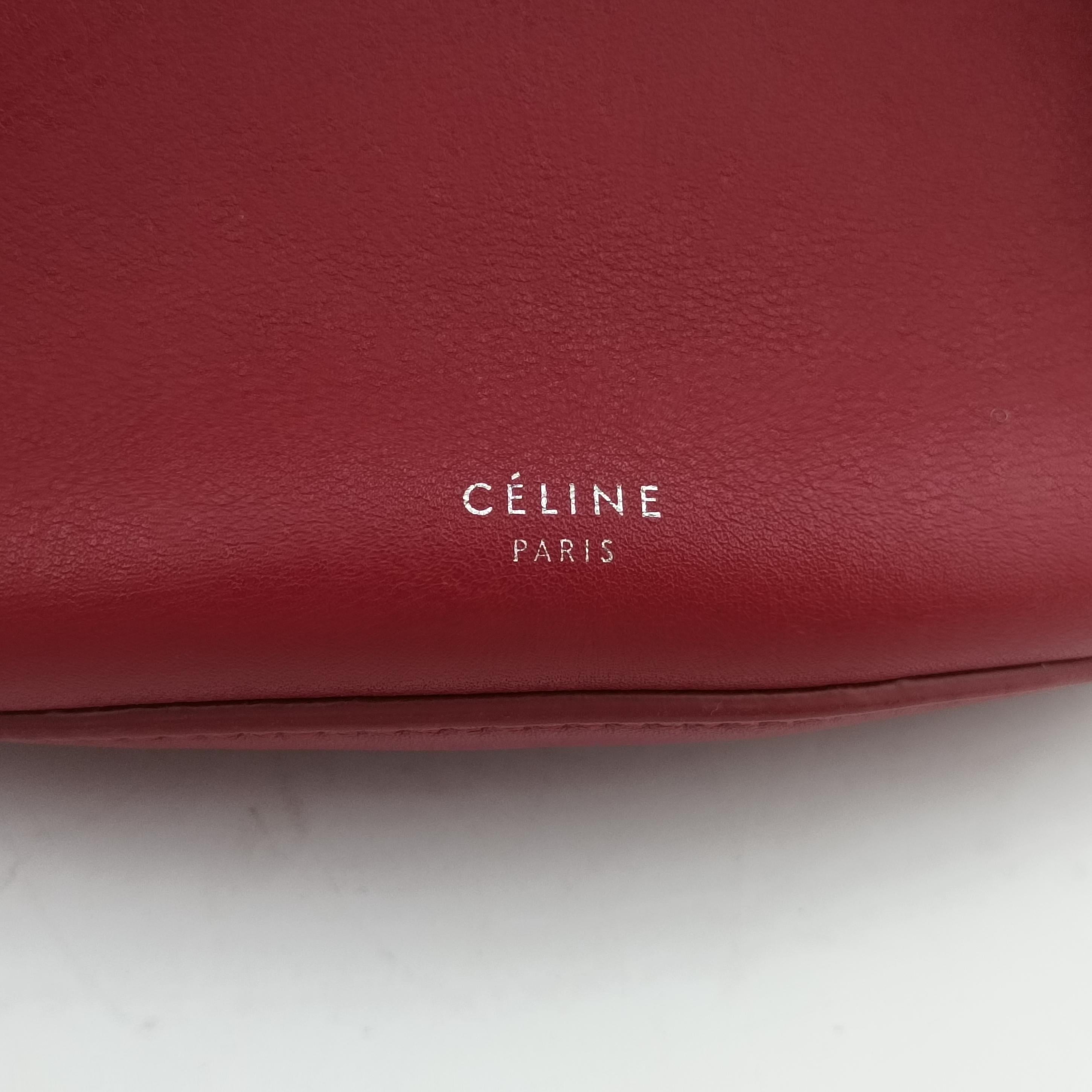 Pre-owned Celine Long Strap Big Bag Red leather  shoulderbag | stylenewstar