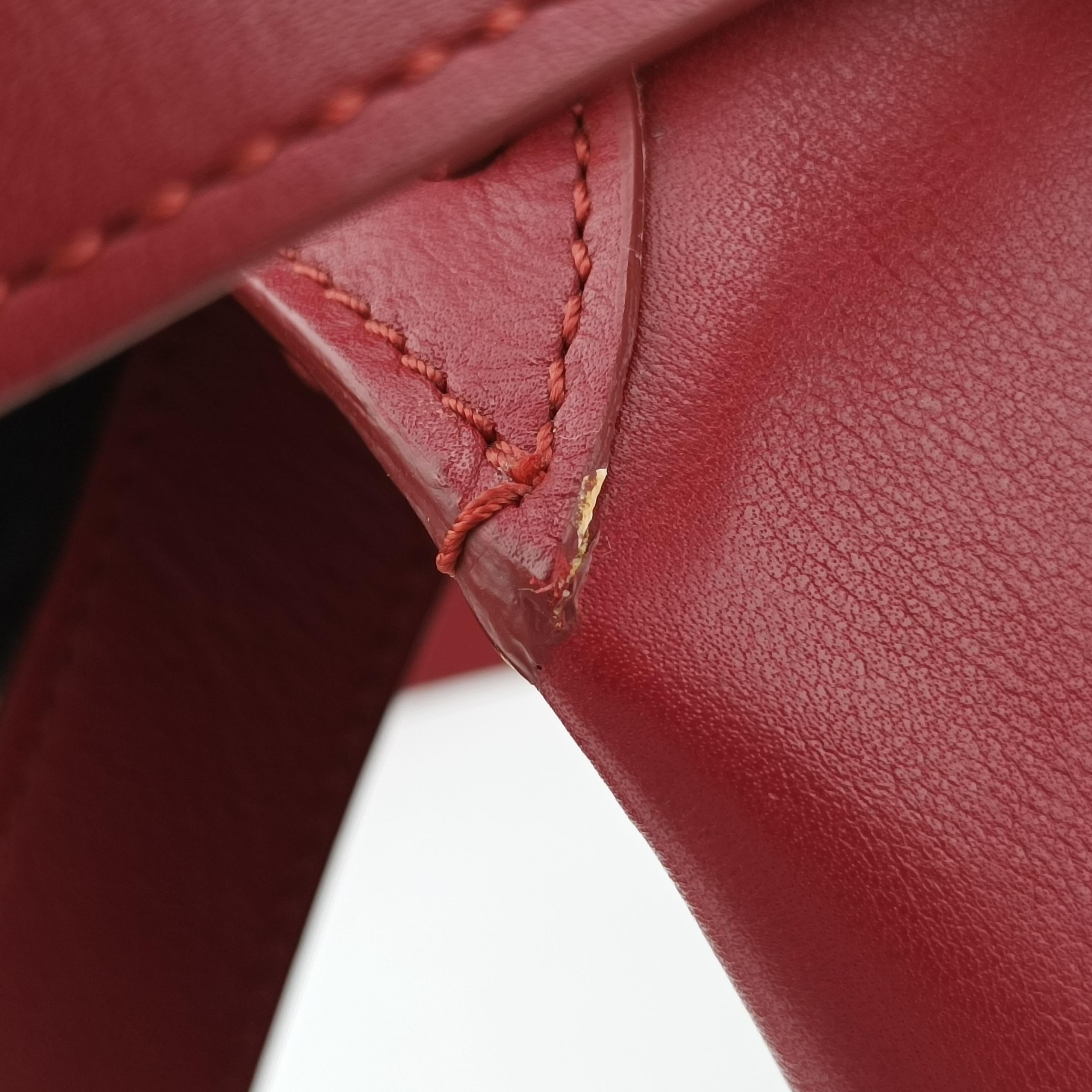 Pre-owned Celine Long Strap Big Bag Red leather  shoulderbag | stylenewstar