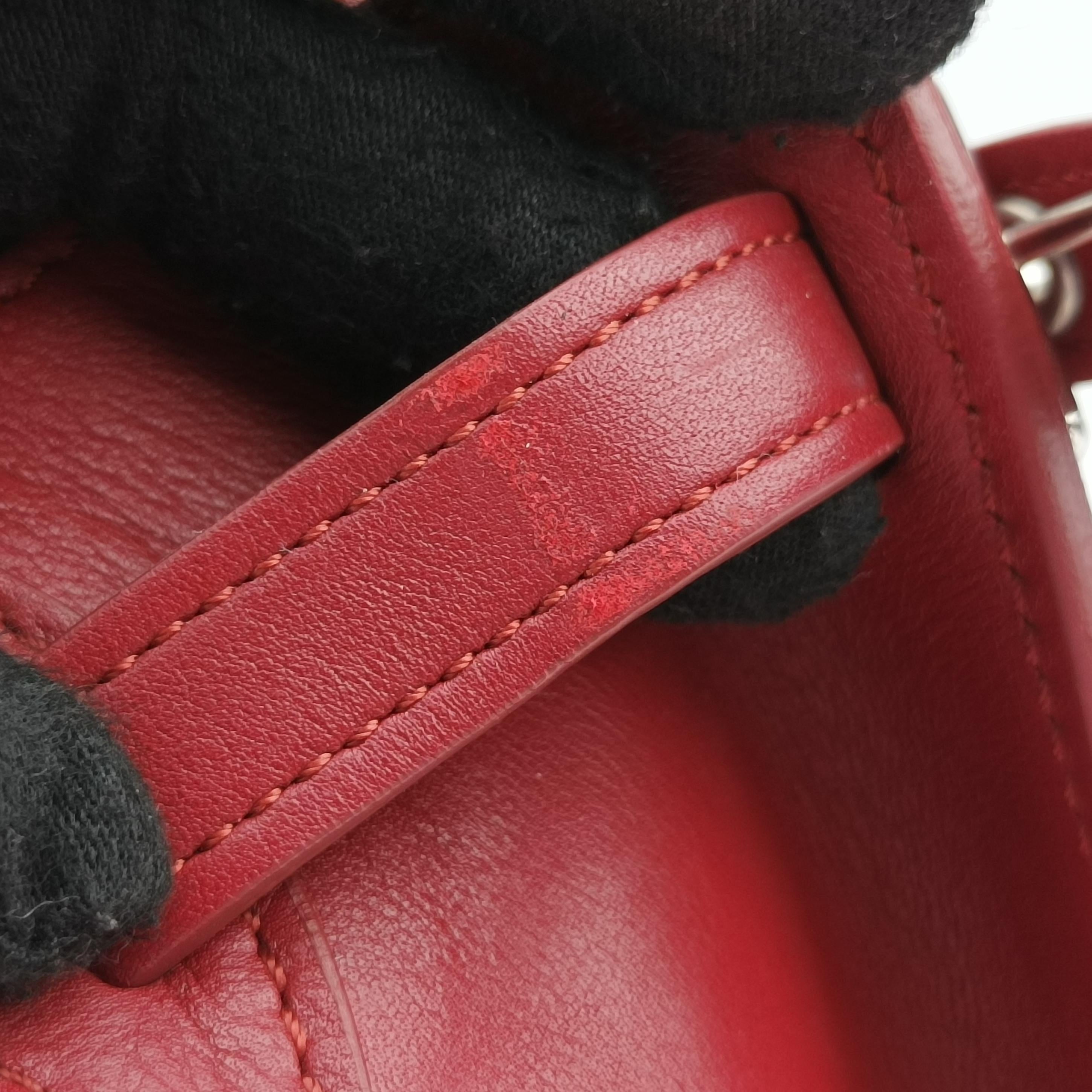 Pre-owned Celine Long Strap Big Bag Red leather  shoulderbag | stylenewstar