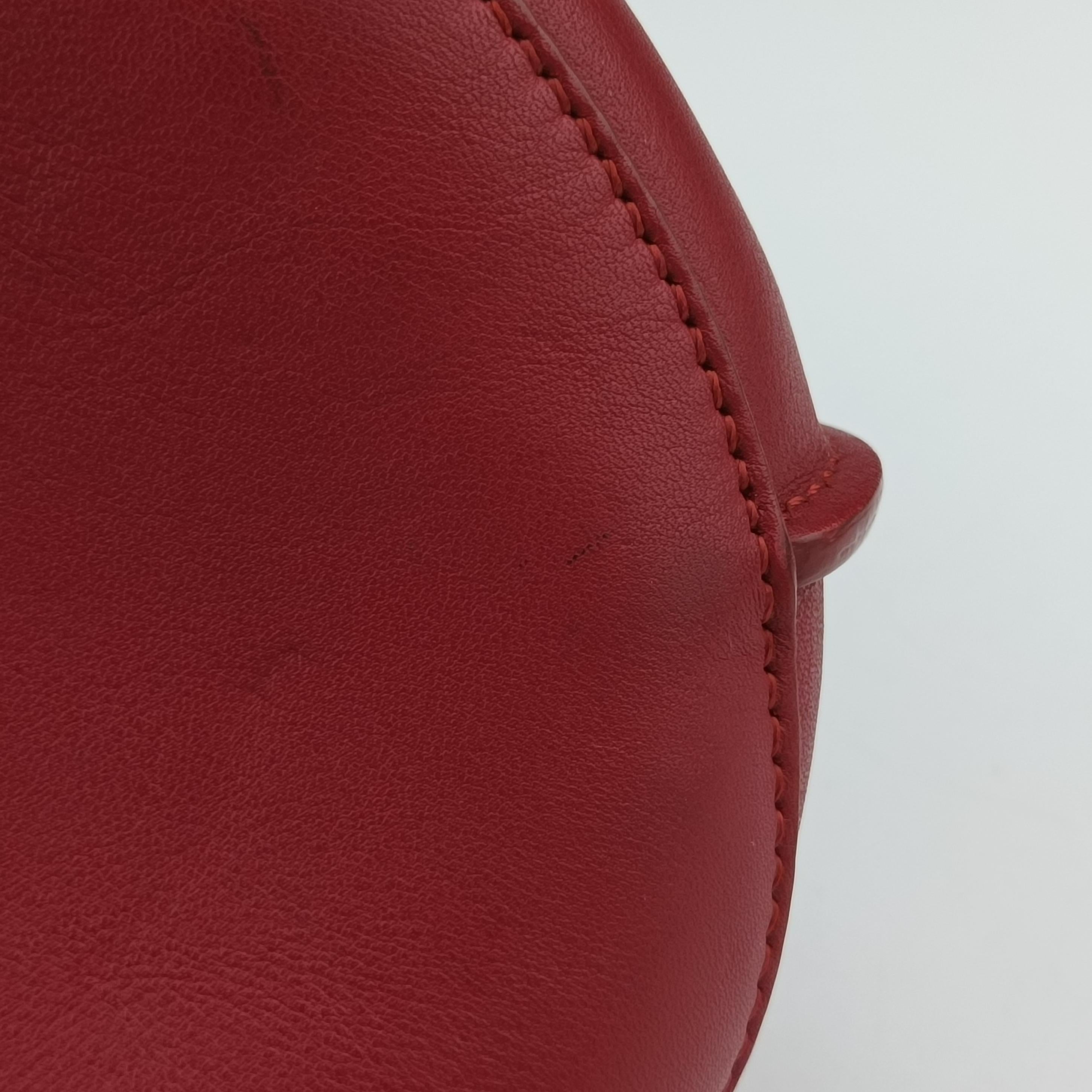 Pre-owned Celine Long Strap Big Bag Red leather  shoulderbag | stylenewstar