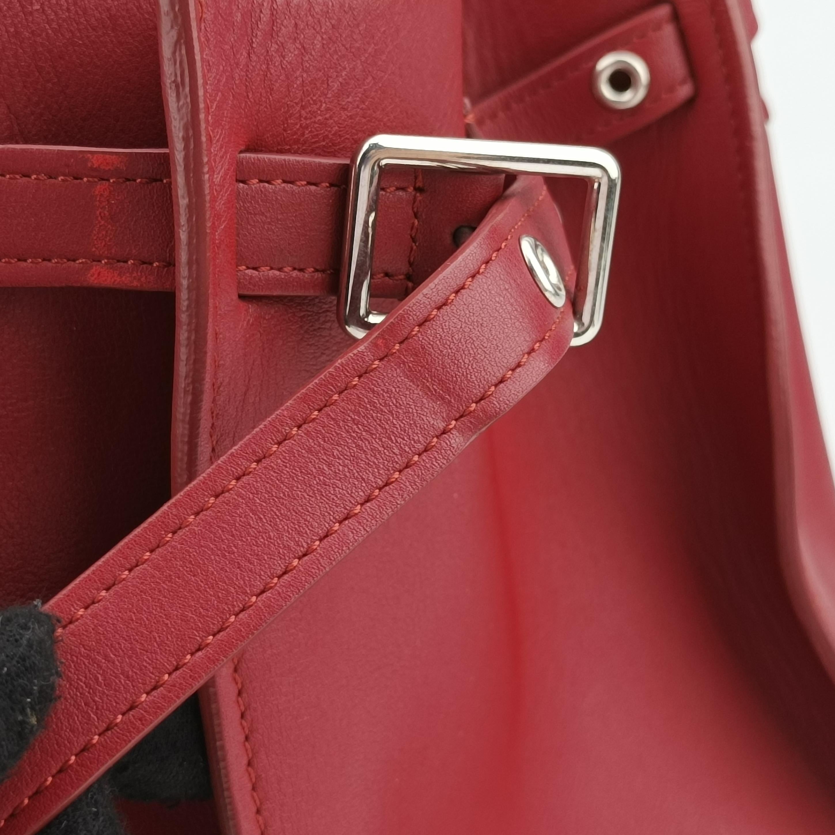 Pre-owned Celine Long Strap Big Bag Red leather  shoulderbag | stylenewstar