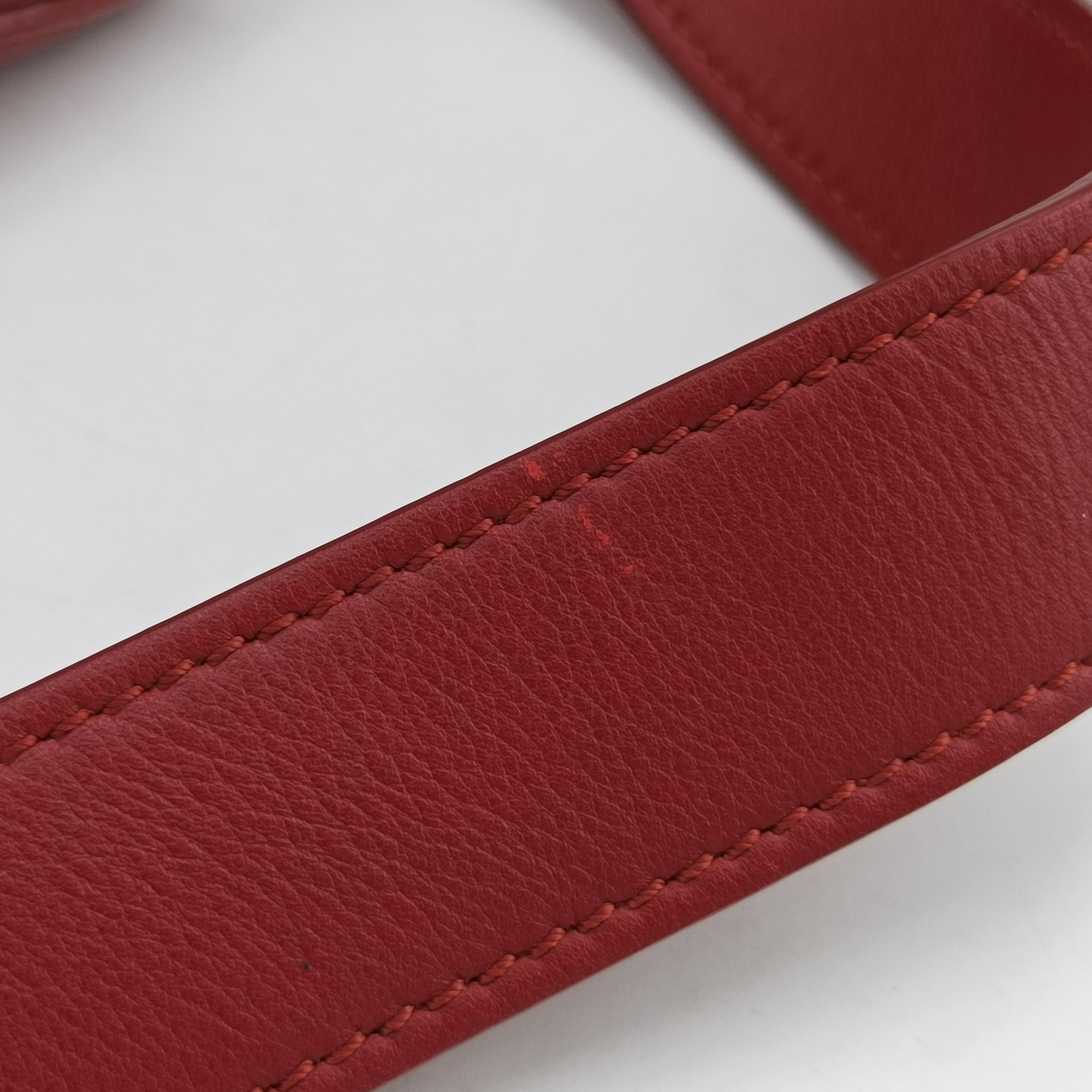 Pre-owned Celine Long Strap Big Bag Red leather  shoulderbag | stylenewstar