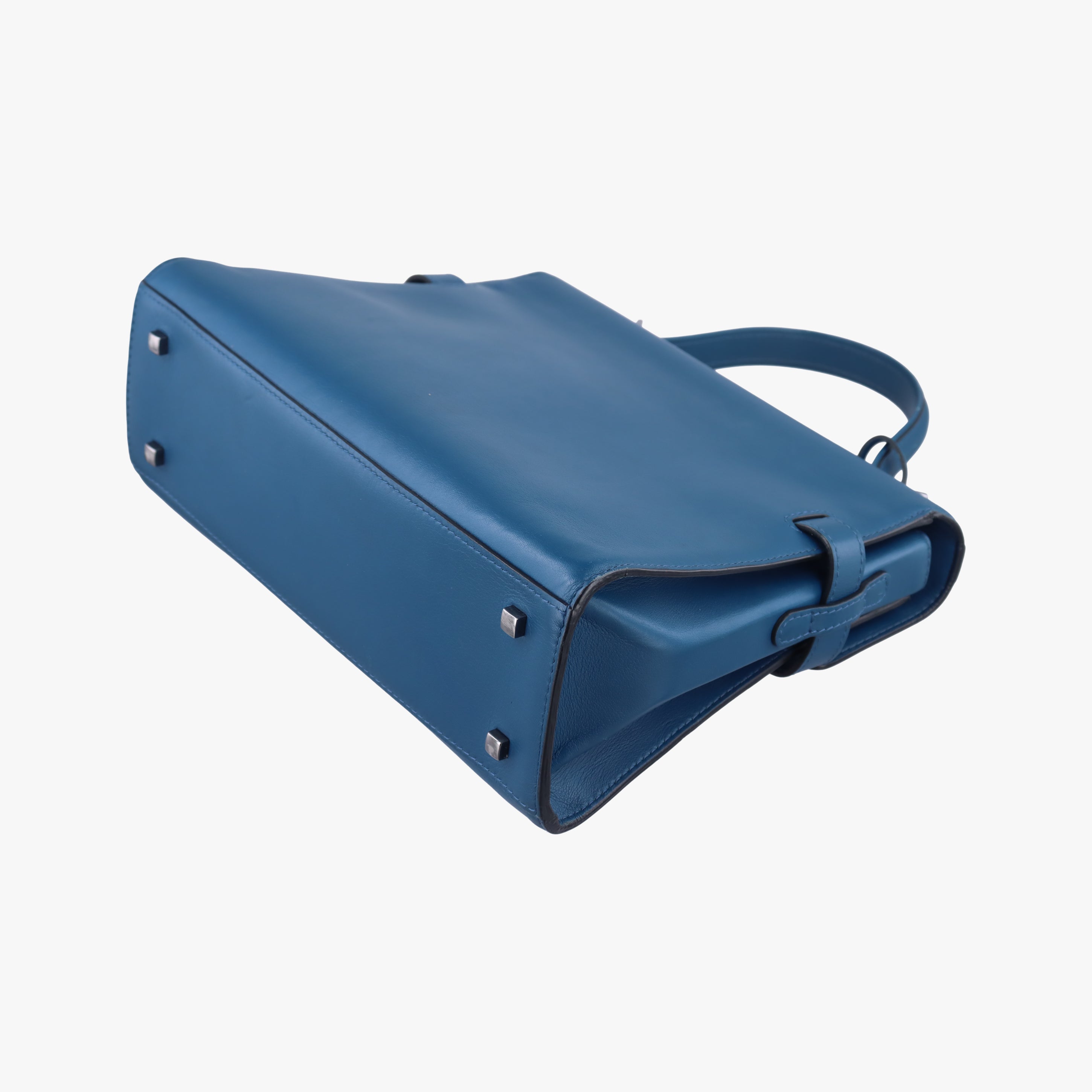 Secondhand Delvaux Tan pete Blue Leather  shoulderbag | stylenewstar