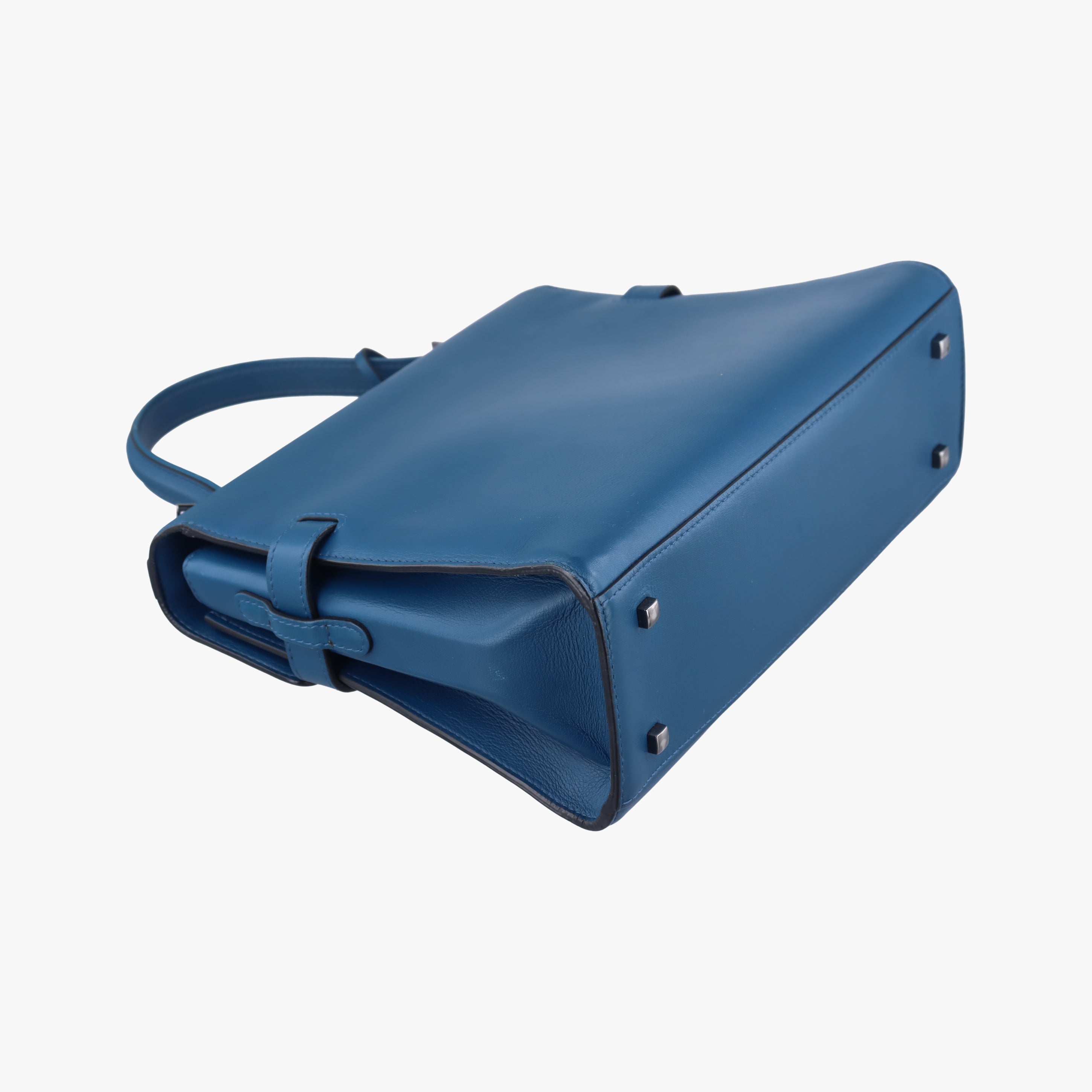 Secondhand Delvaux Tan pete Blue Leather  shoulderbag | stylenewstar
