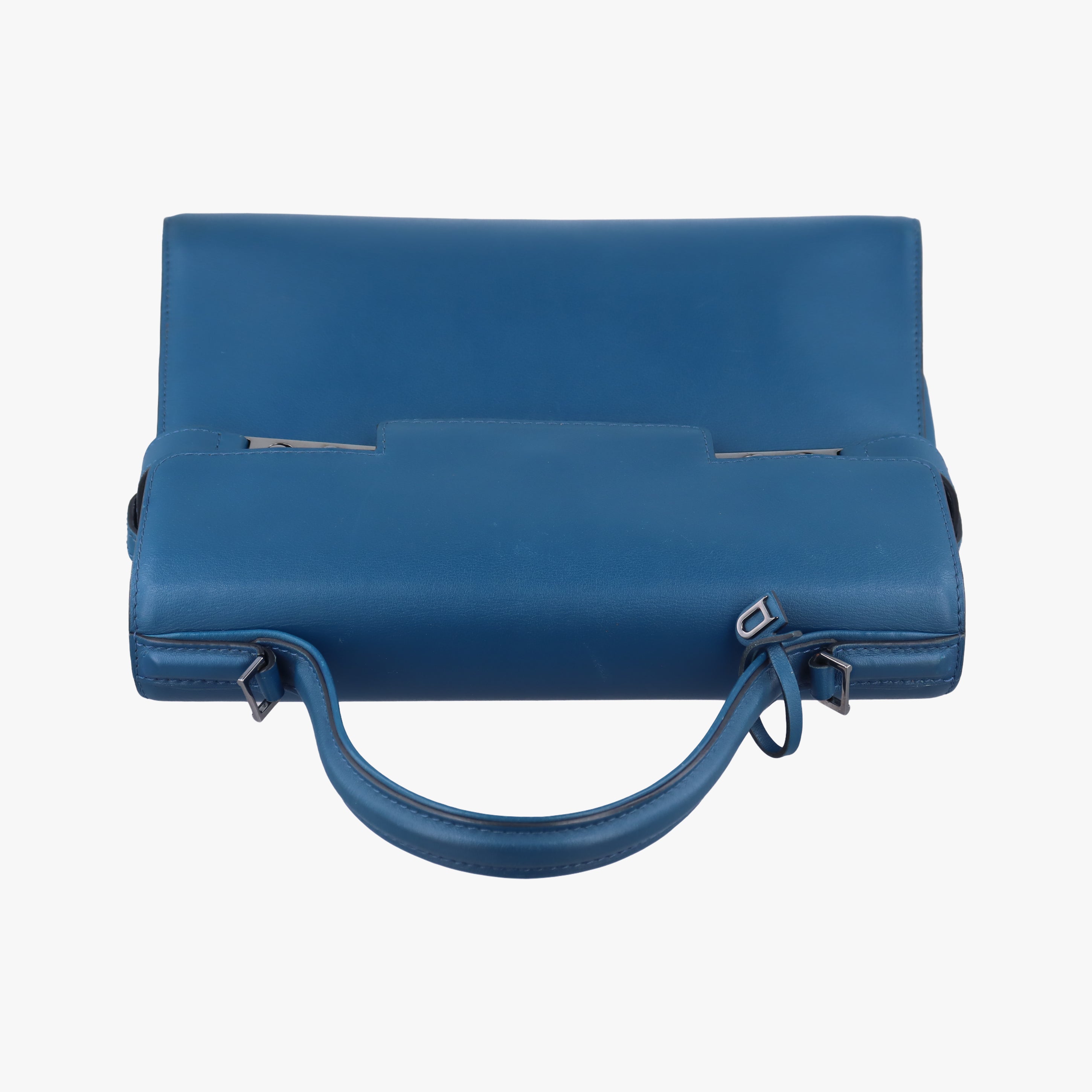 Secondhand Delvaux Tan pete Blue Leather  shoulderbag | stylenewstar