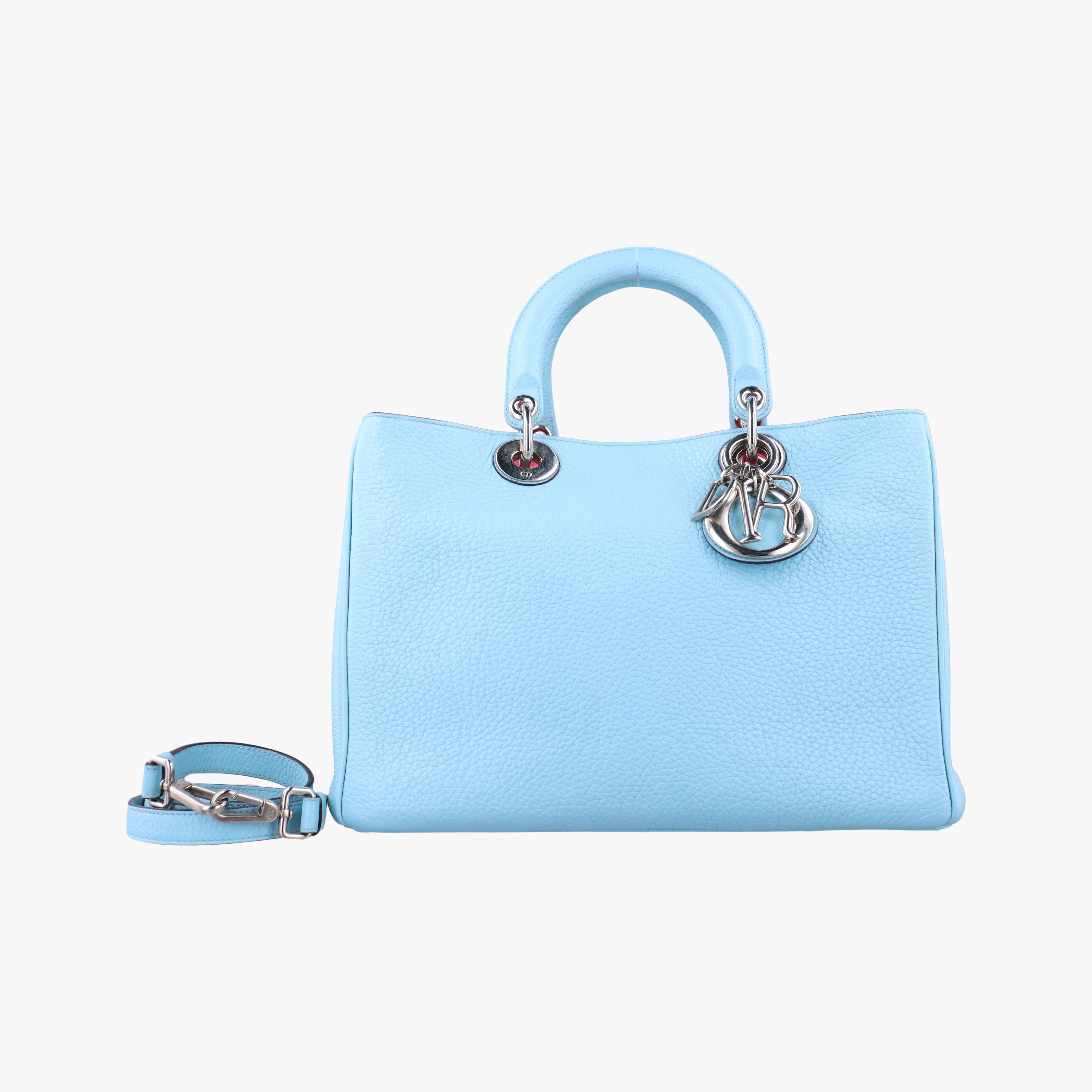 Pre-owned Christian Dior Diorissimo Blue Leather  shoulderbag | stylenewstar
